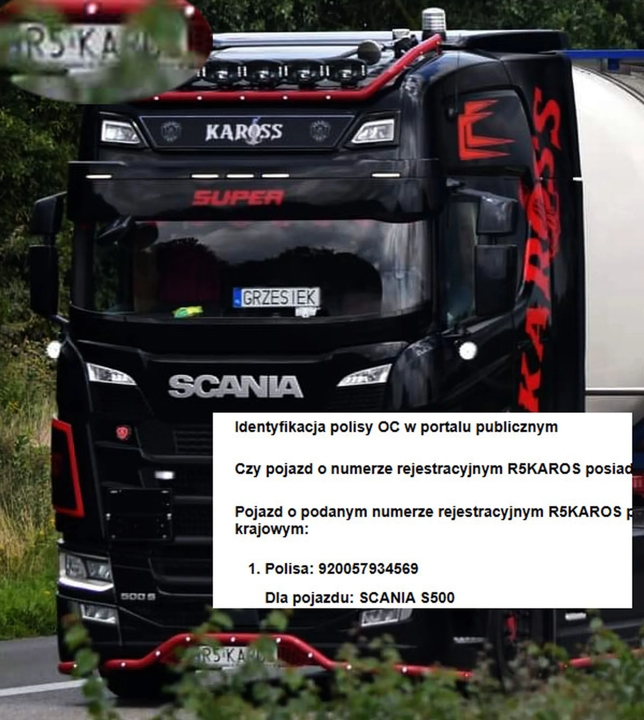 Fajny numer, blacha R5 KAROS