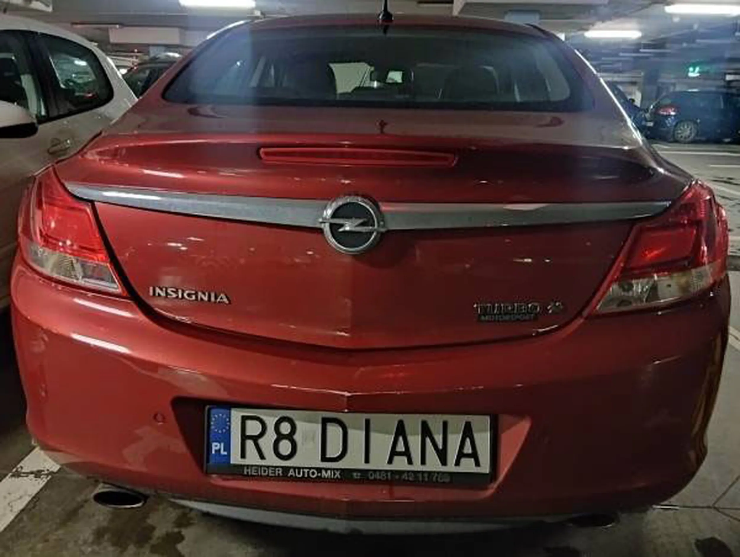 Fajny numer, blacha R8 DIANA