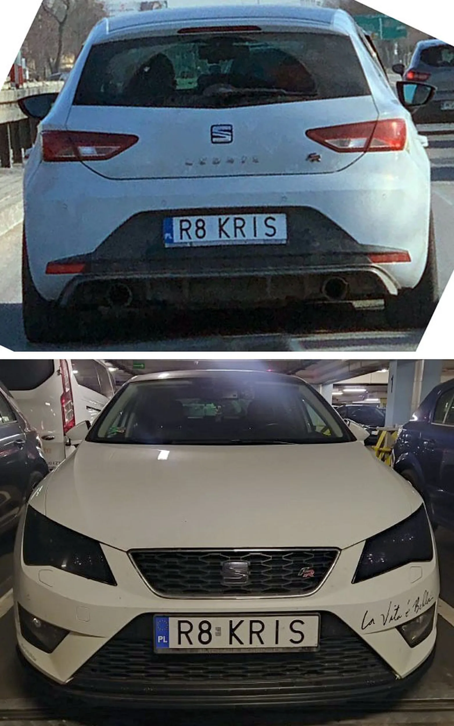 Fajny numer, blacha R8 KRIS