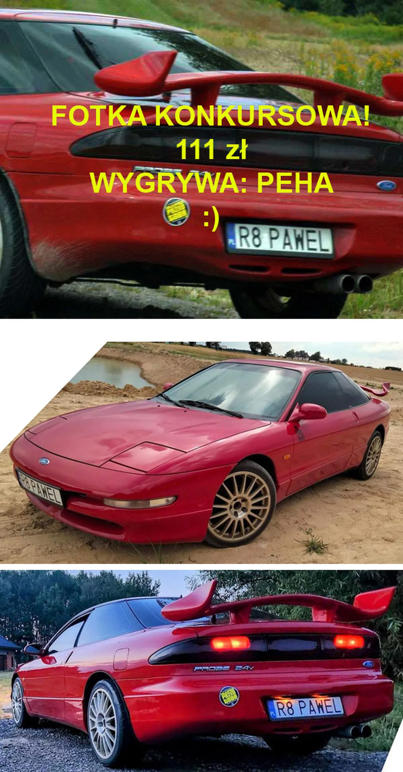 Fajny numer, blacha R8 PAWEL