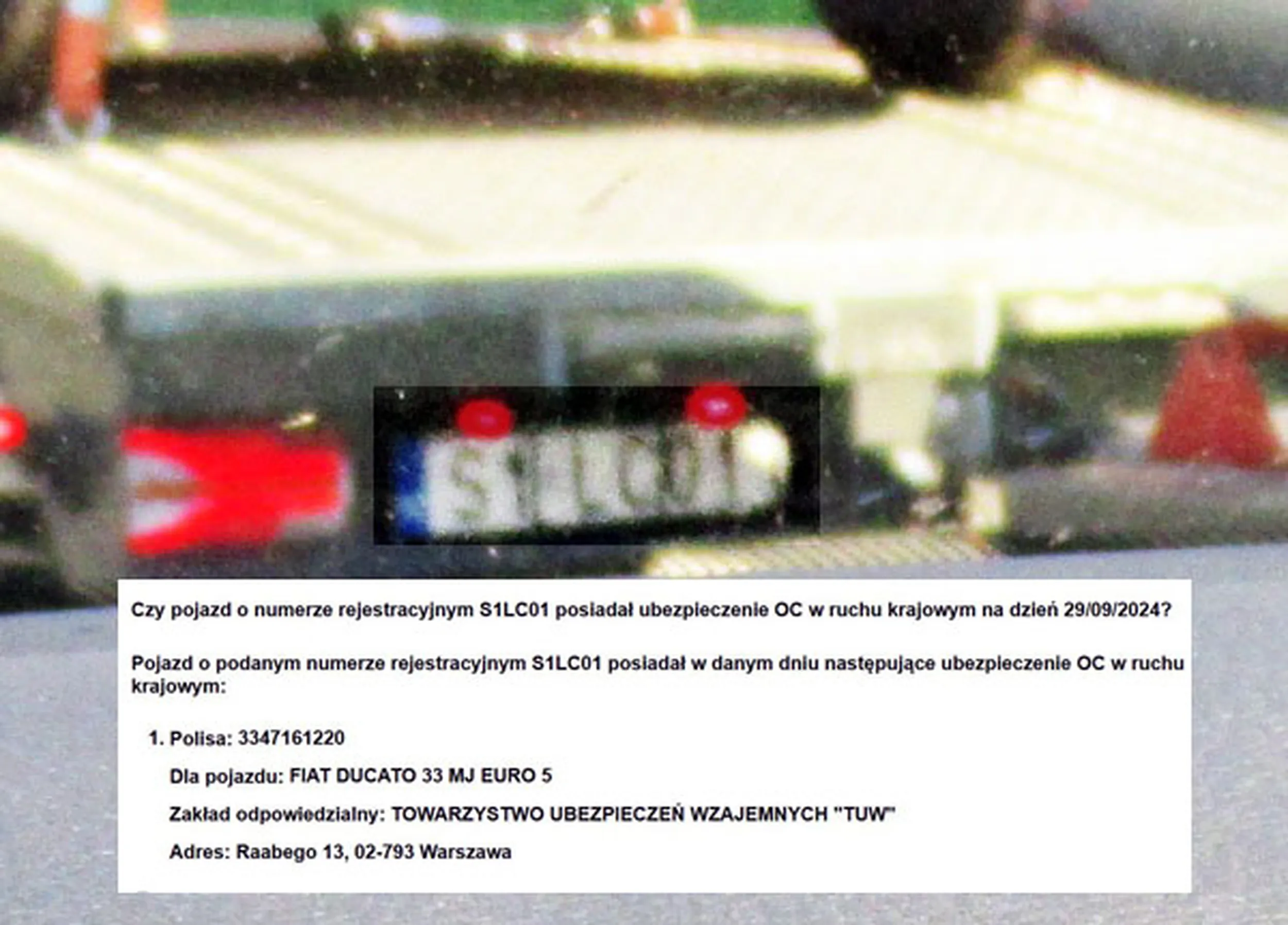 Fajny numer, blacha S1 LC01