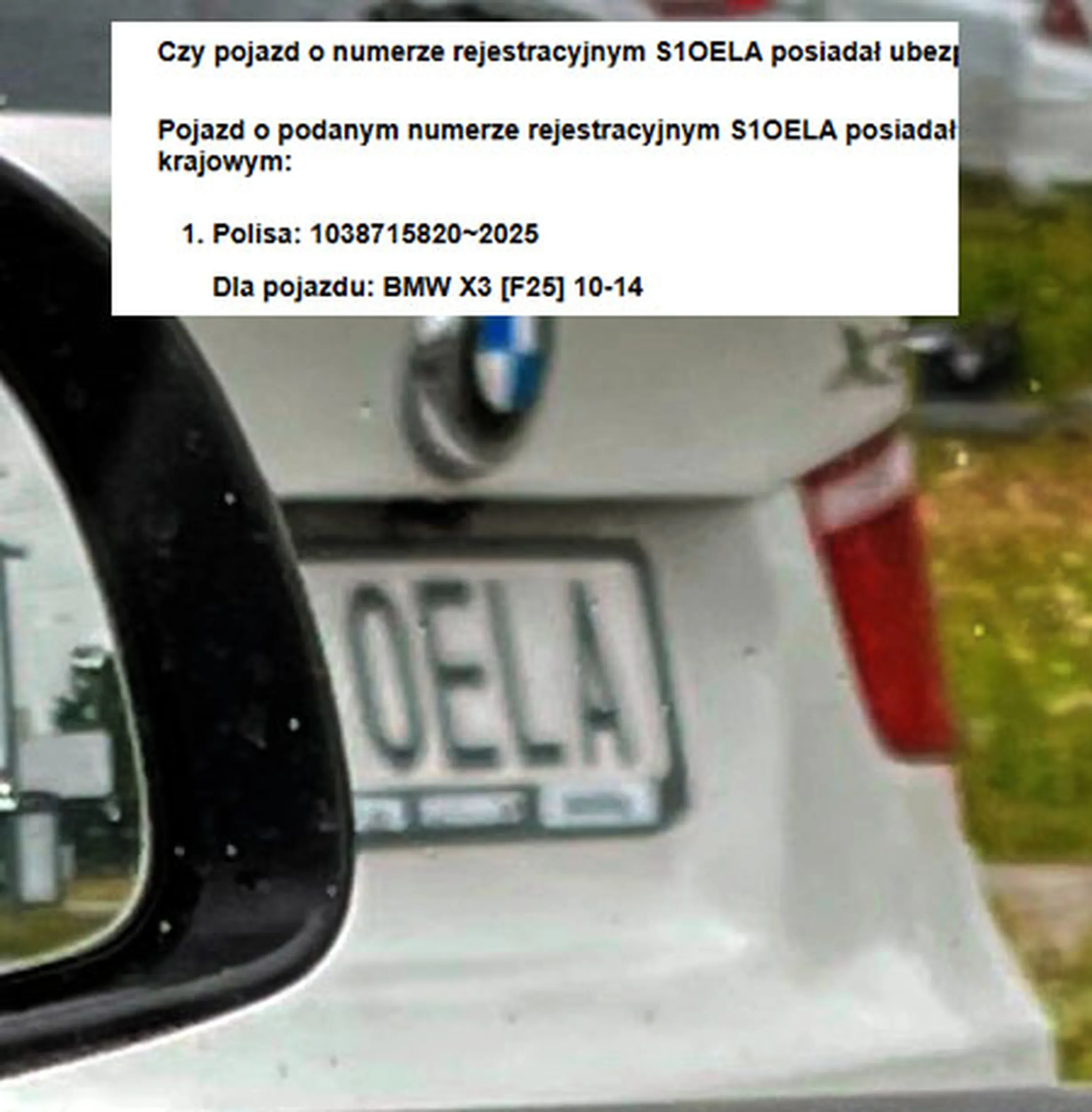 Fajny numer, blacha S1 OELA