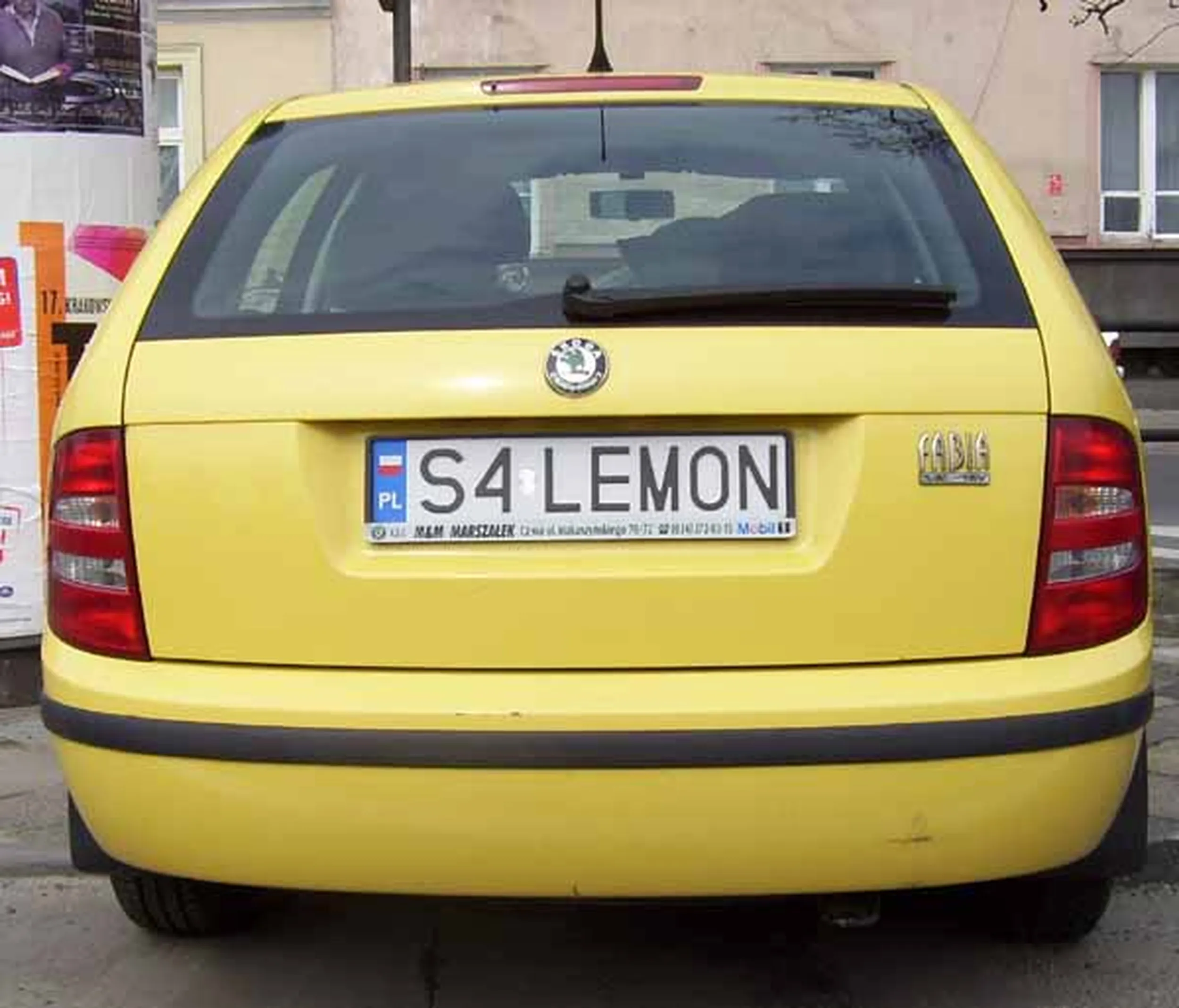 Fajny numer, blacha S4 LEMON