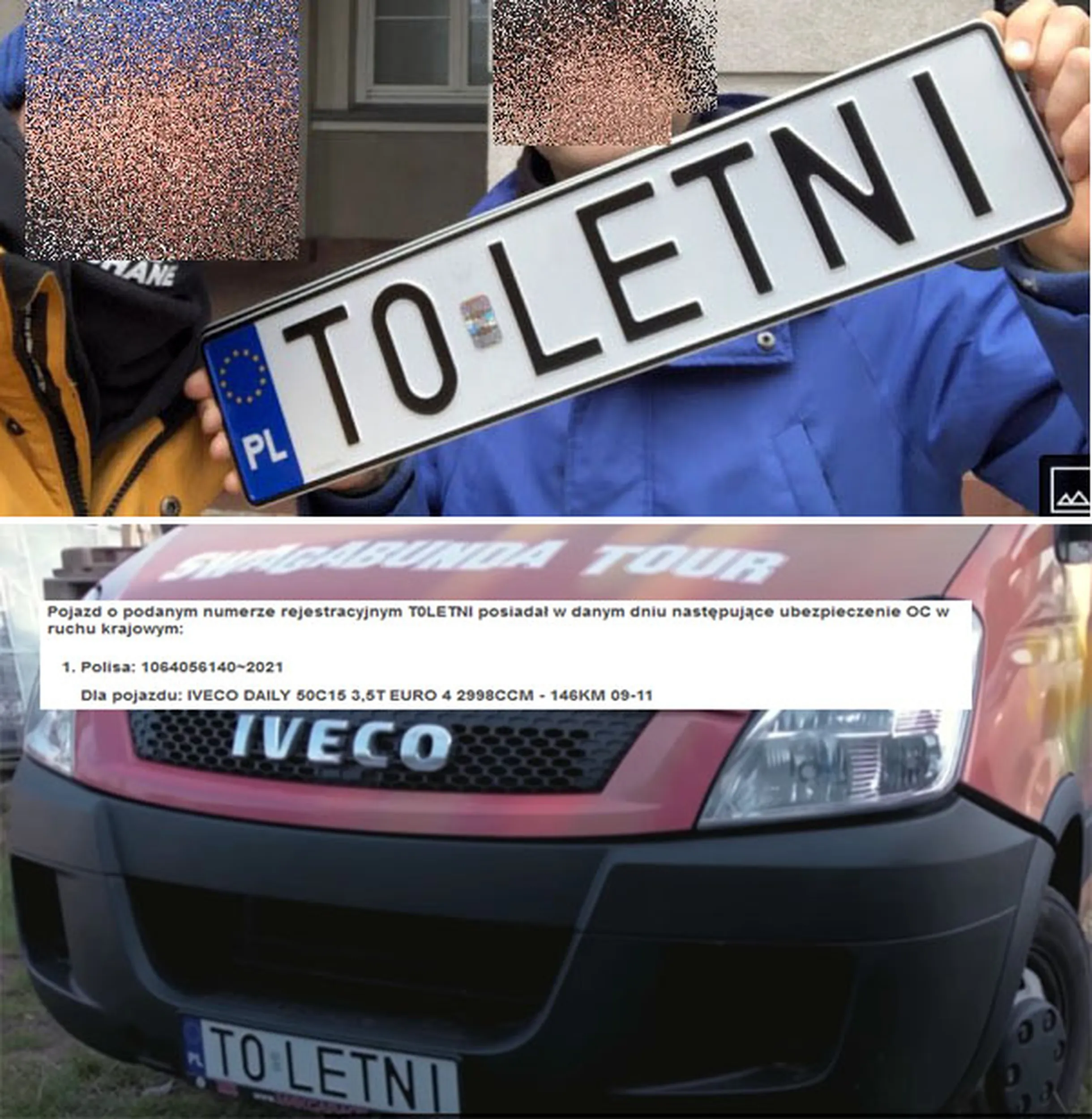 Fajny numer, blacha T0 LETNI