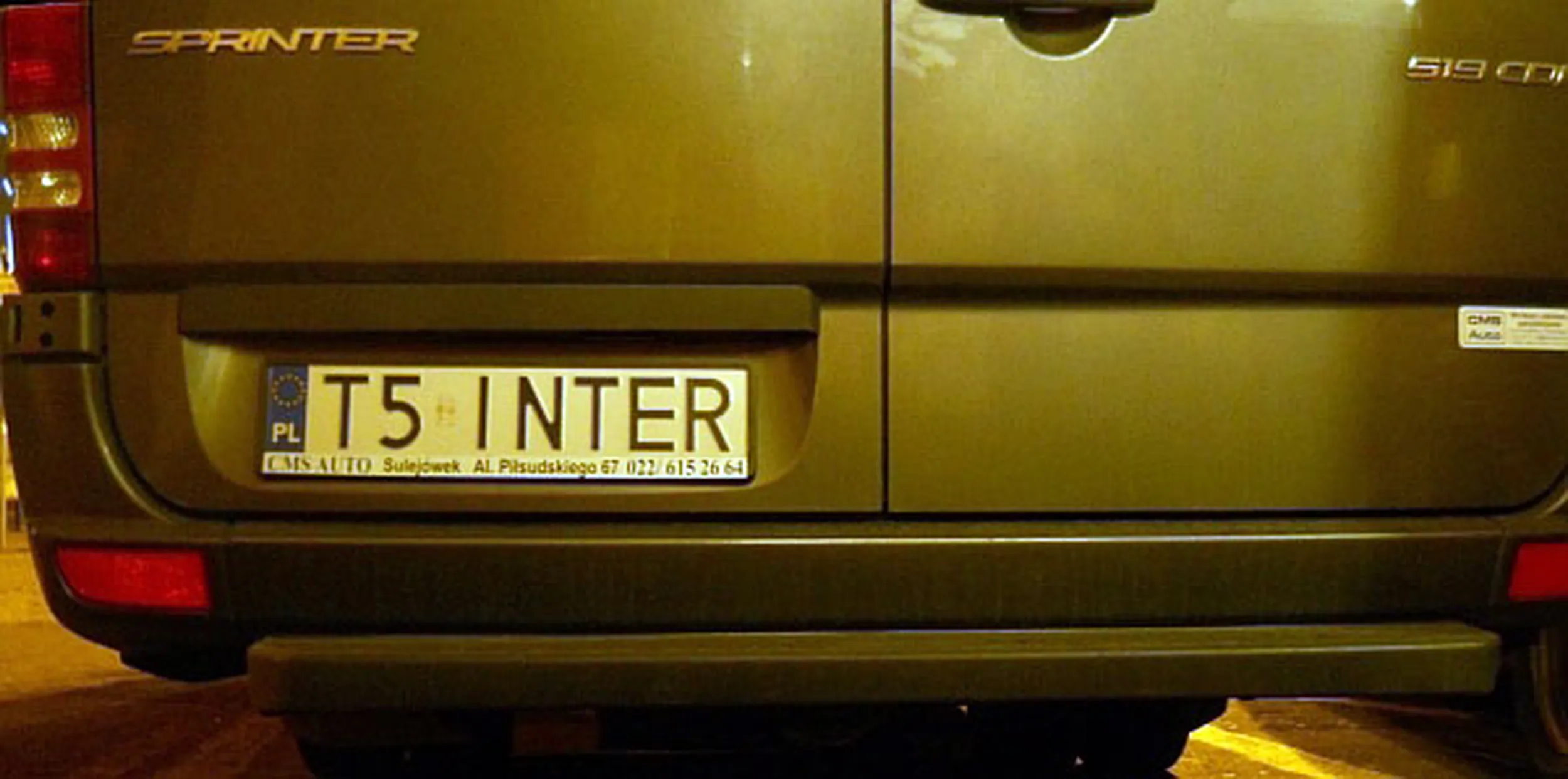 Fajny numer, blacha T5 INTER