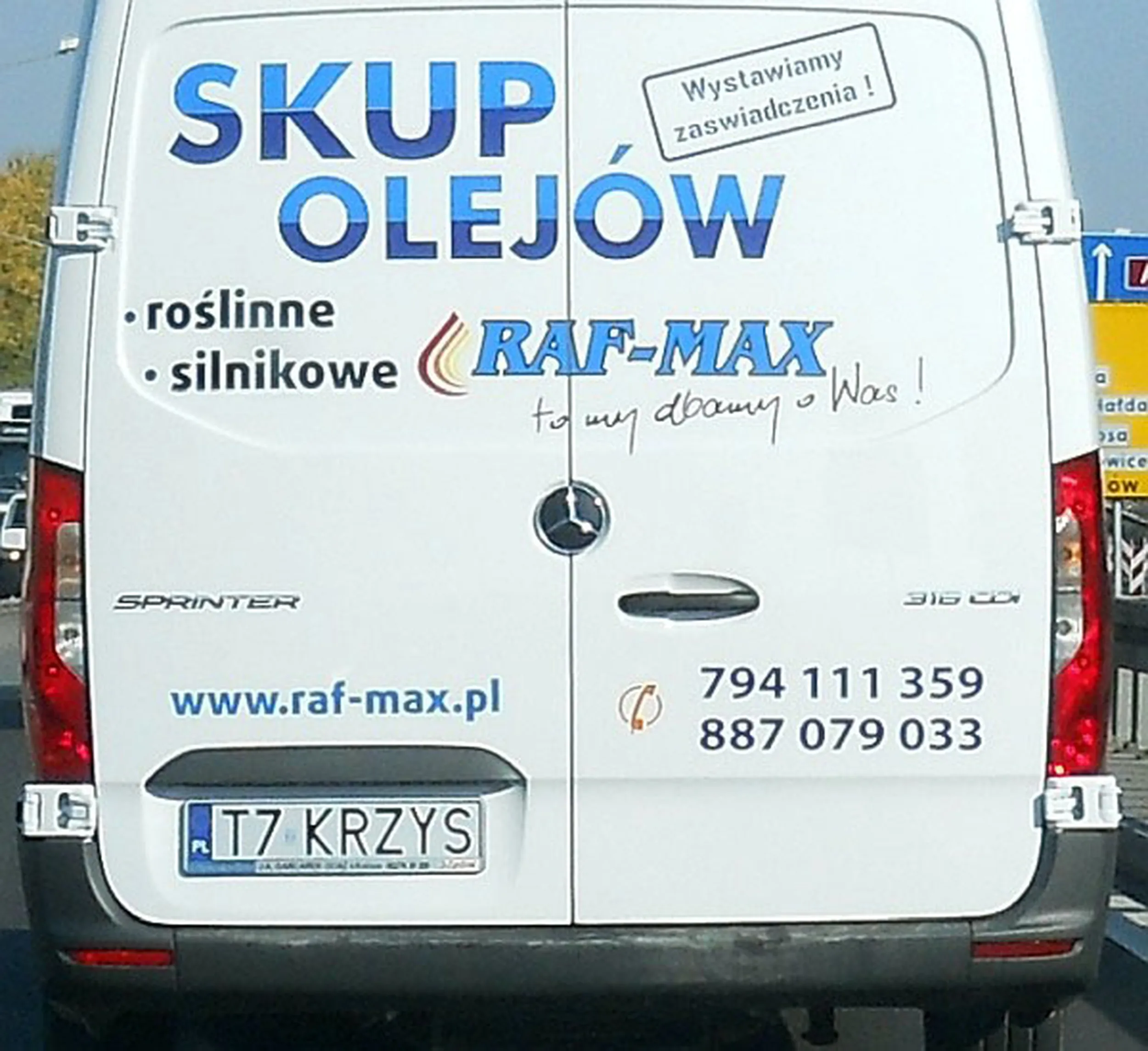 Fajny numer, blacha T7 KRZYS