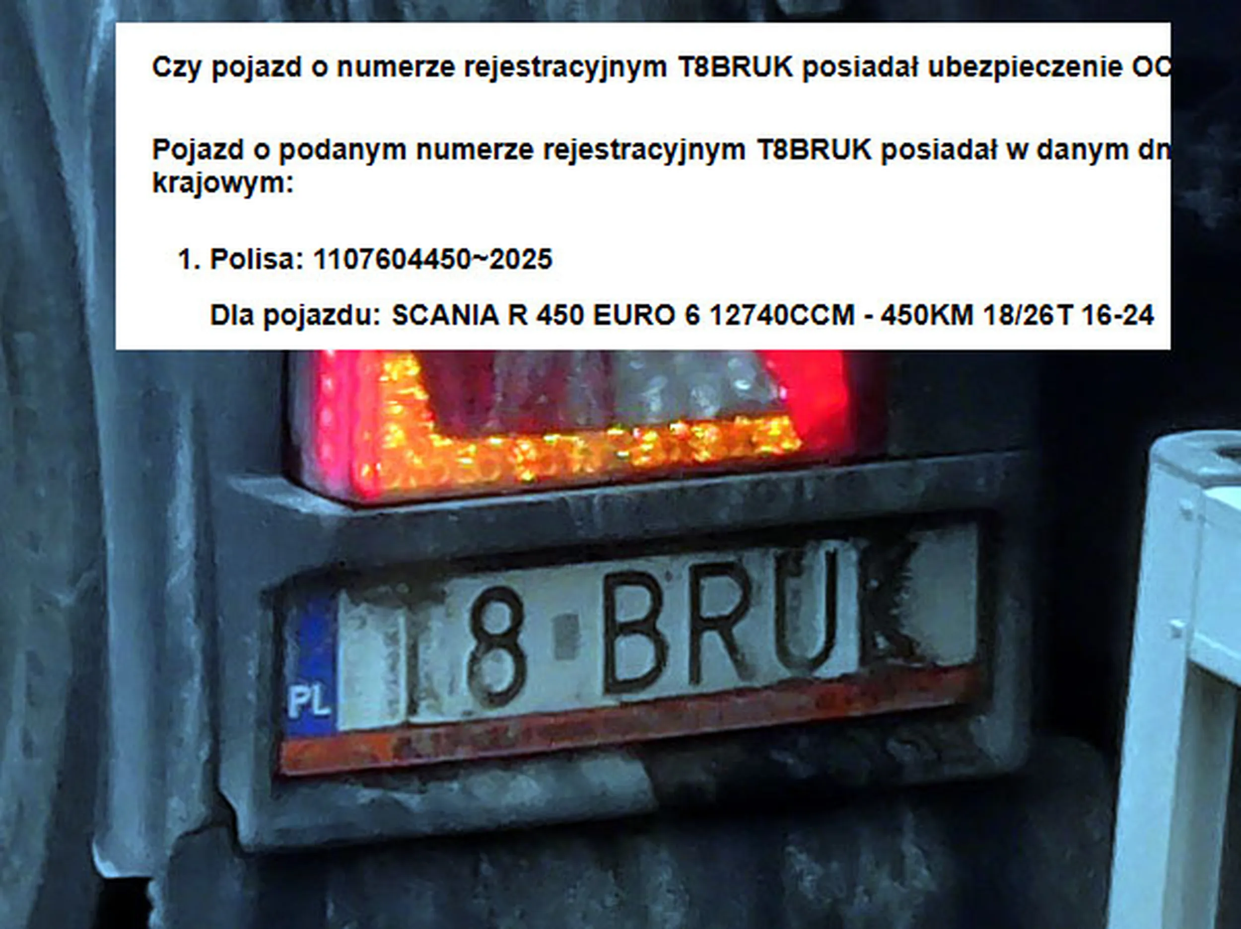 Fajny numer, blacha T8 BRUK