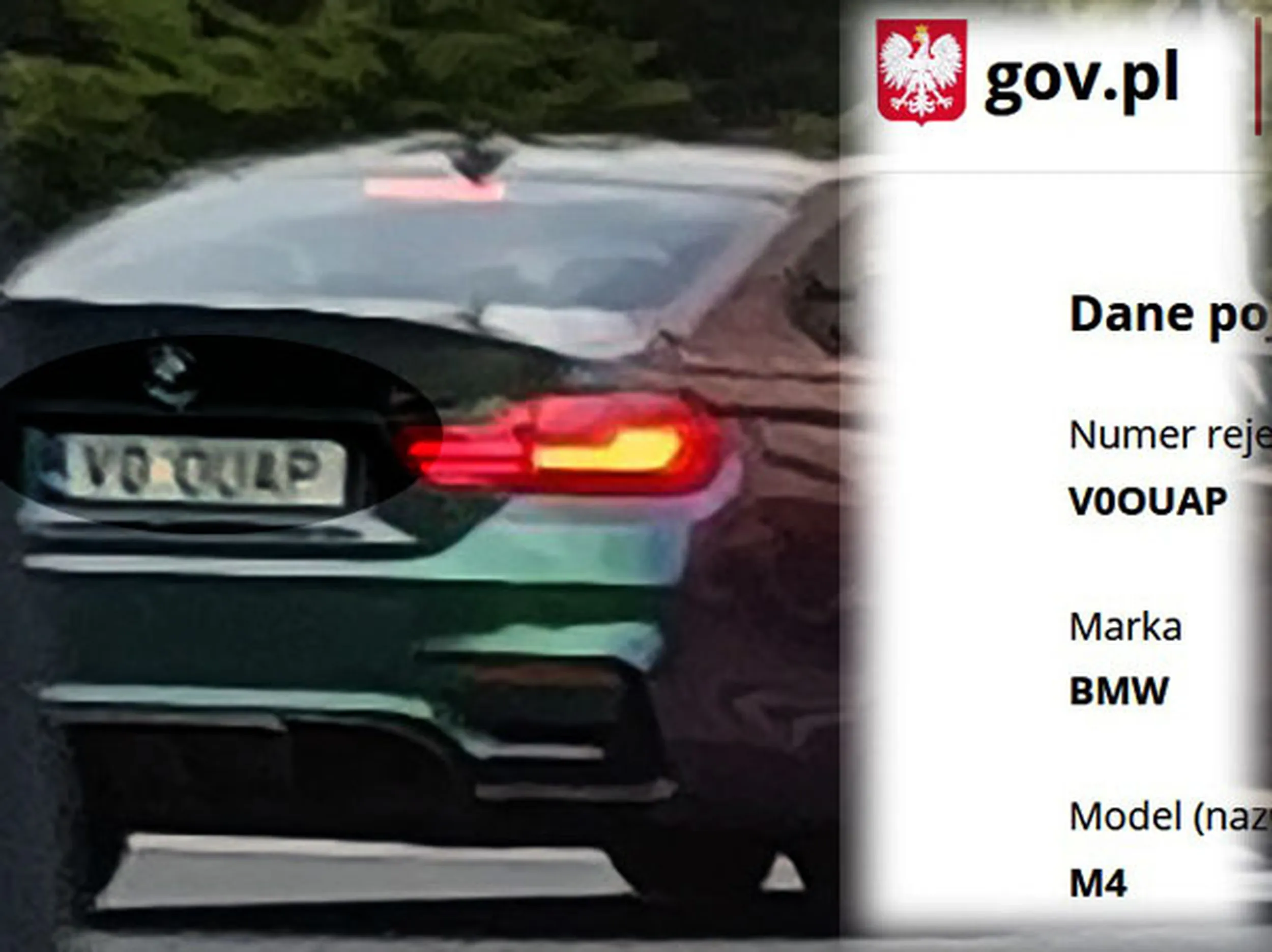 Fajny numer, blacha V0 OUAP