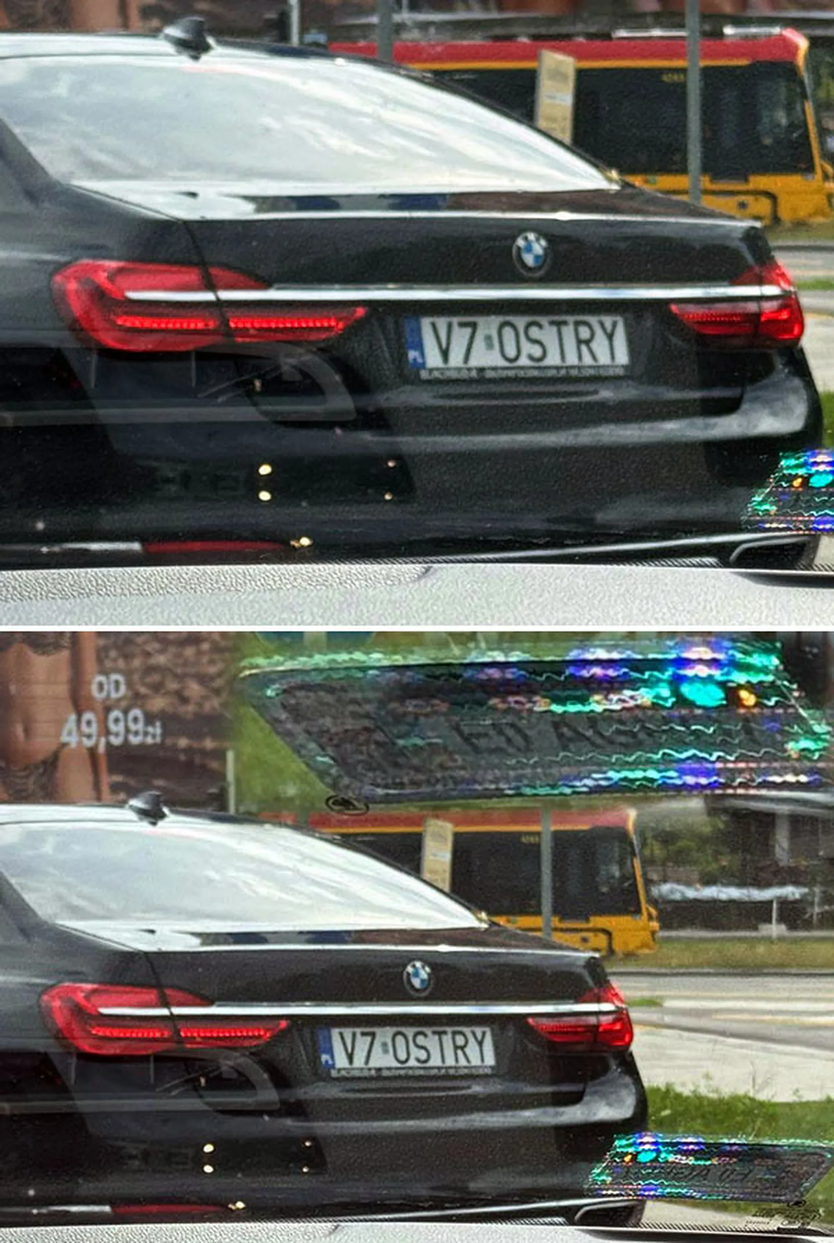 Fajny numer, blacha V7 OSTRY