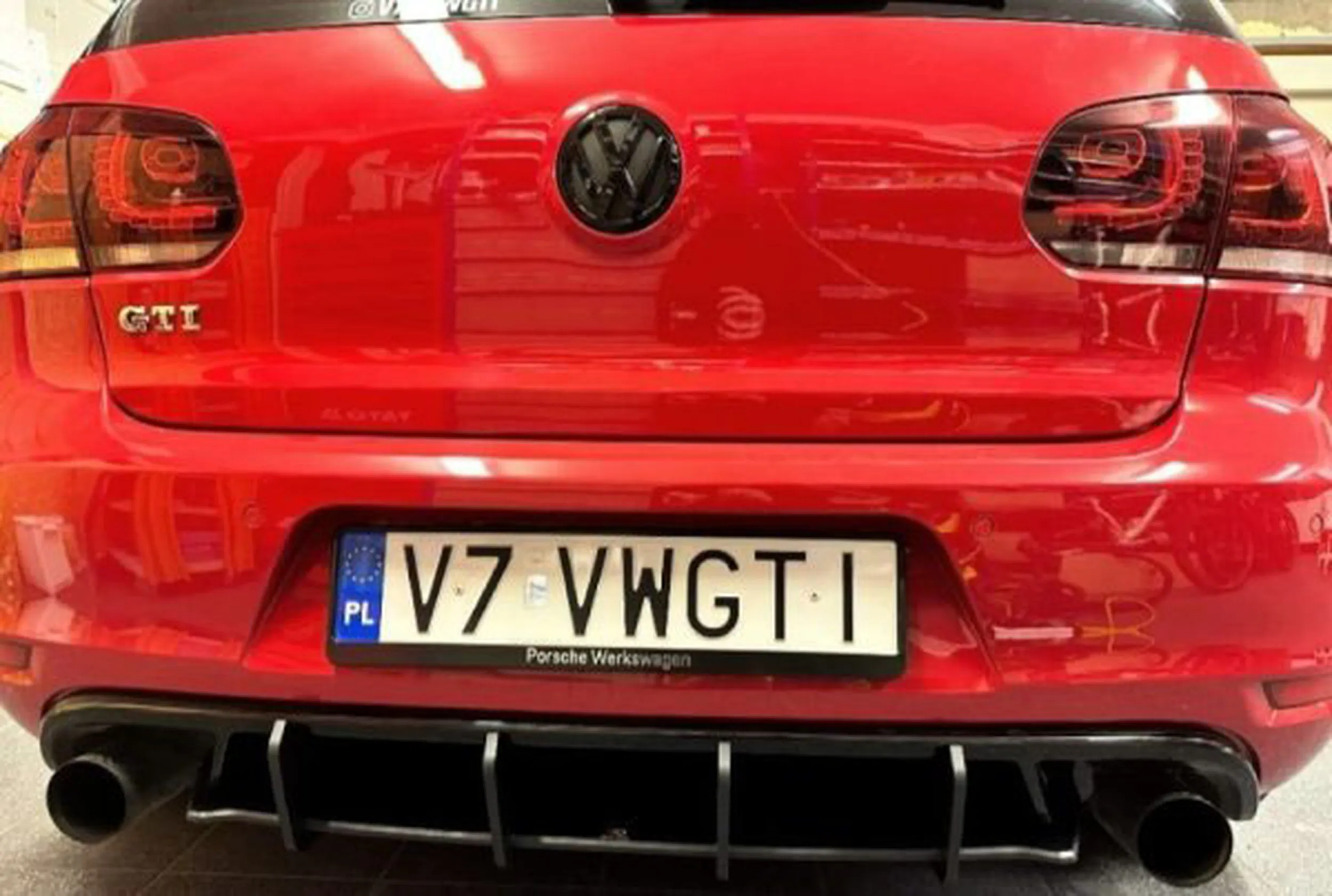 Fajny numer, blacha V7 VWGTI