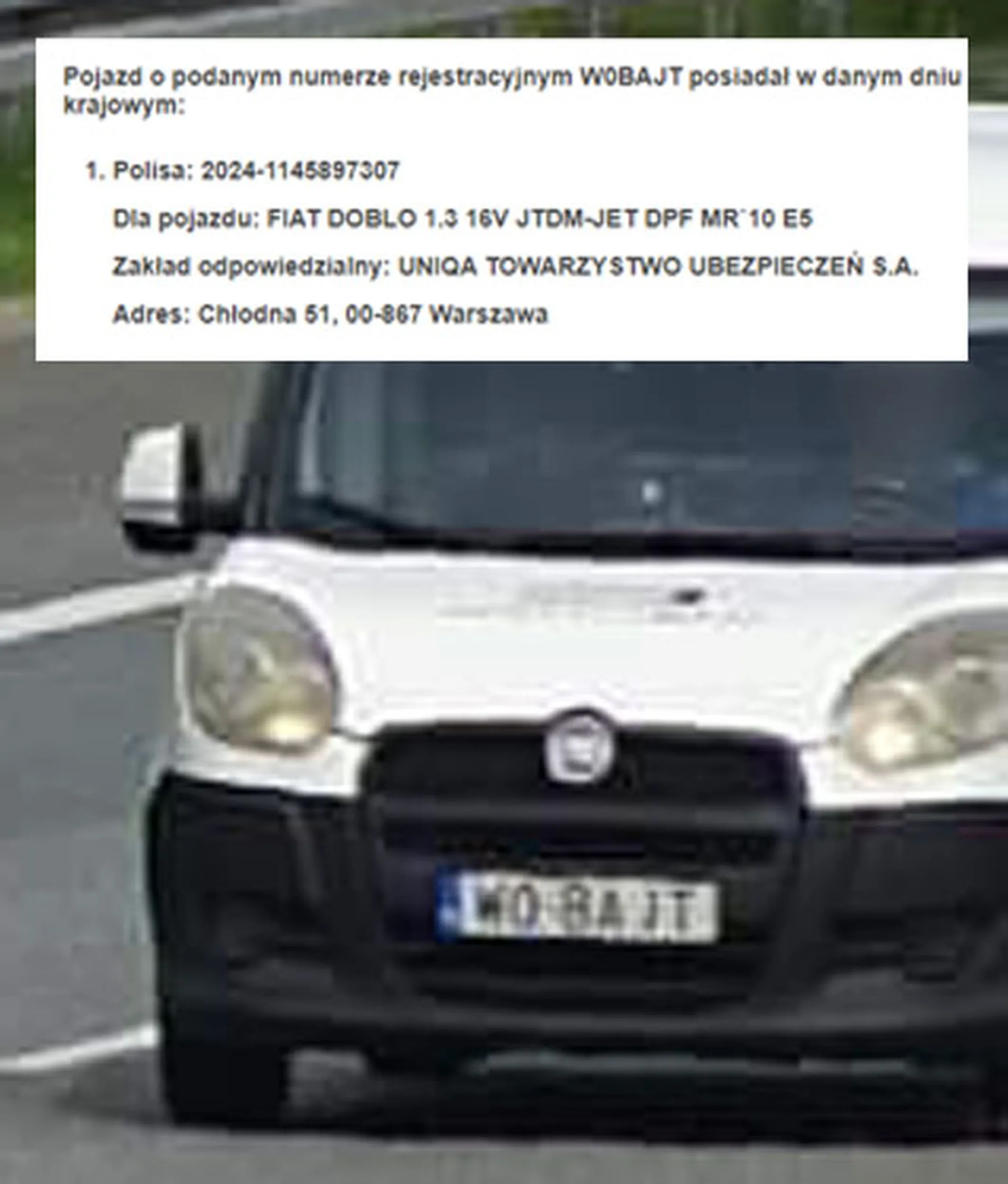 Fajny numer, blacha W0 BAJT