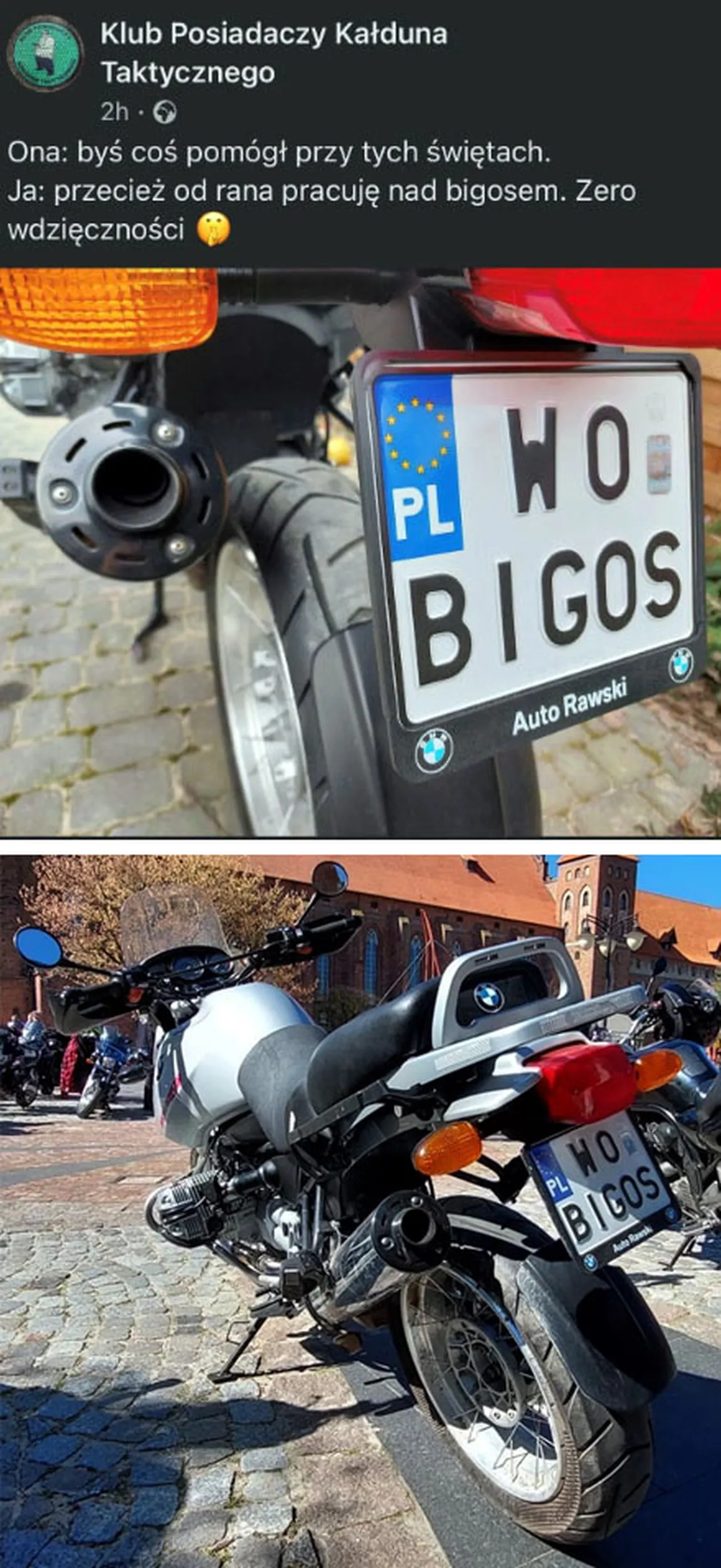 Fajny numer, blacha W0 BIGOS