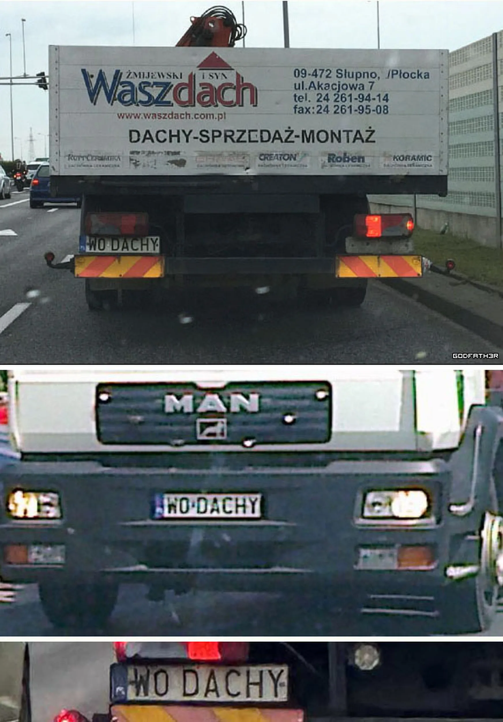 Fajny numer, blacha W0 DACHY