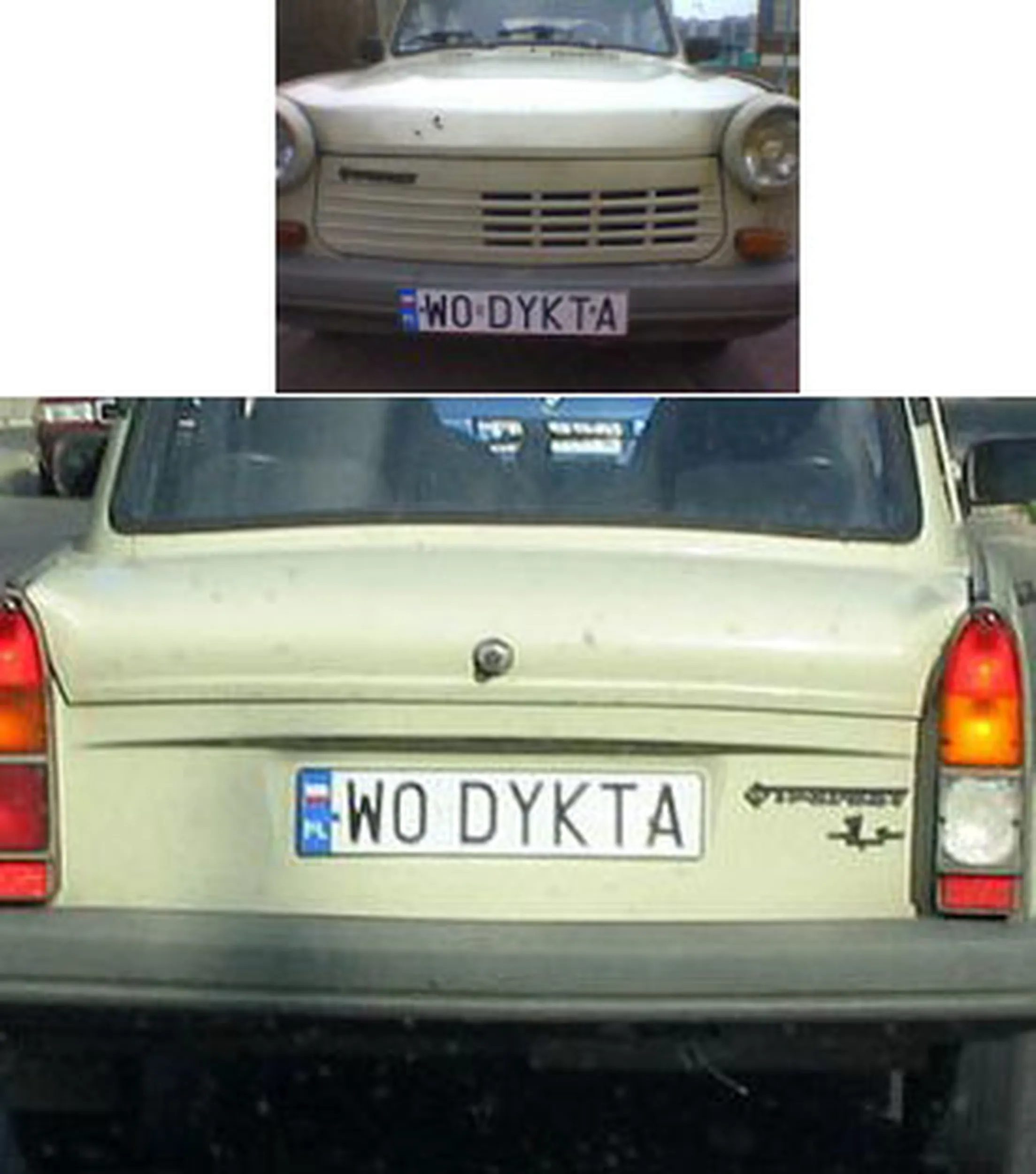 Fajny numer, blacha W0 DYKTA