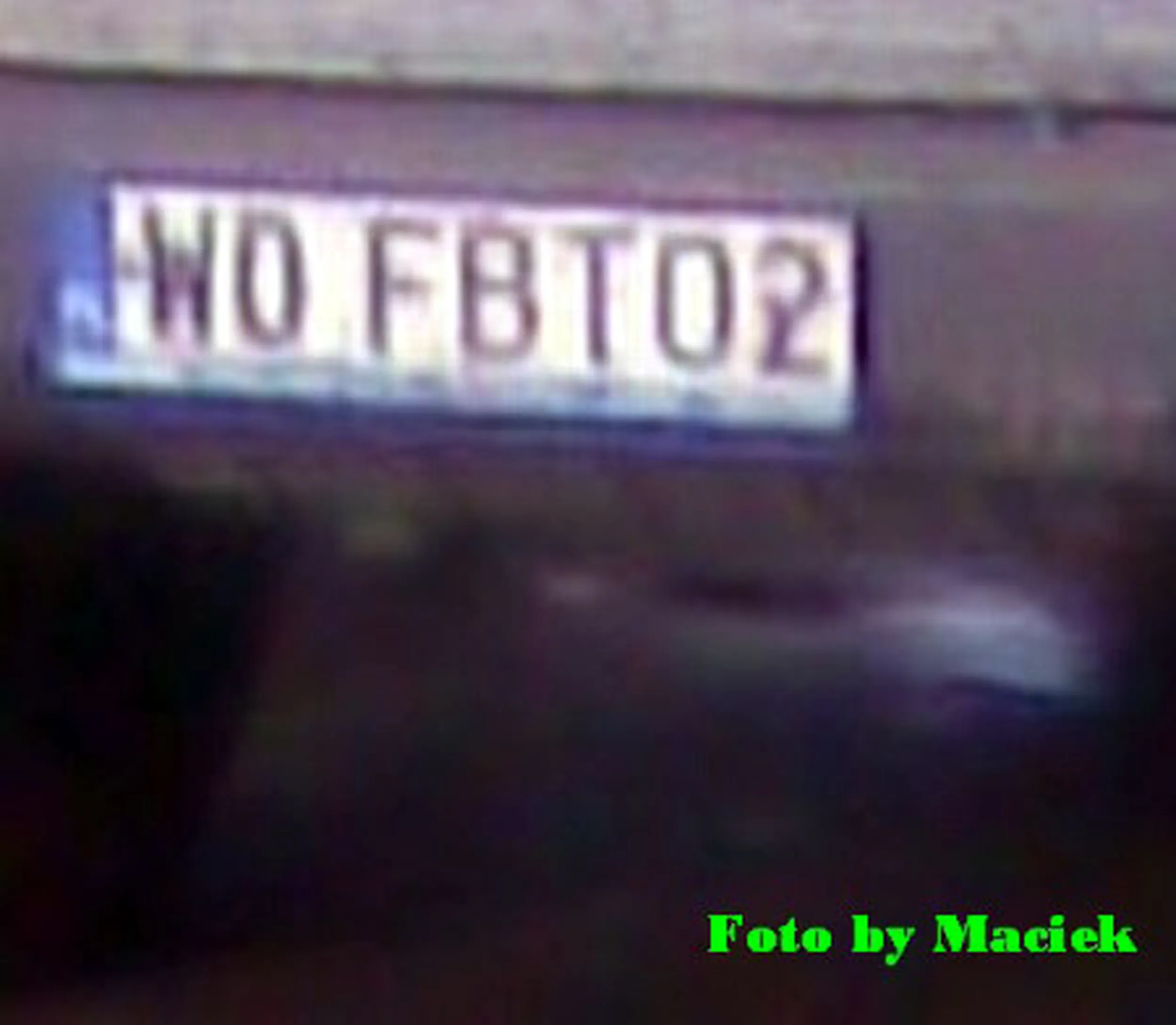 Fajny numer, blacha W0 FBTO2