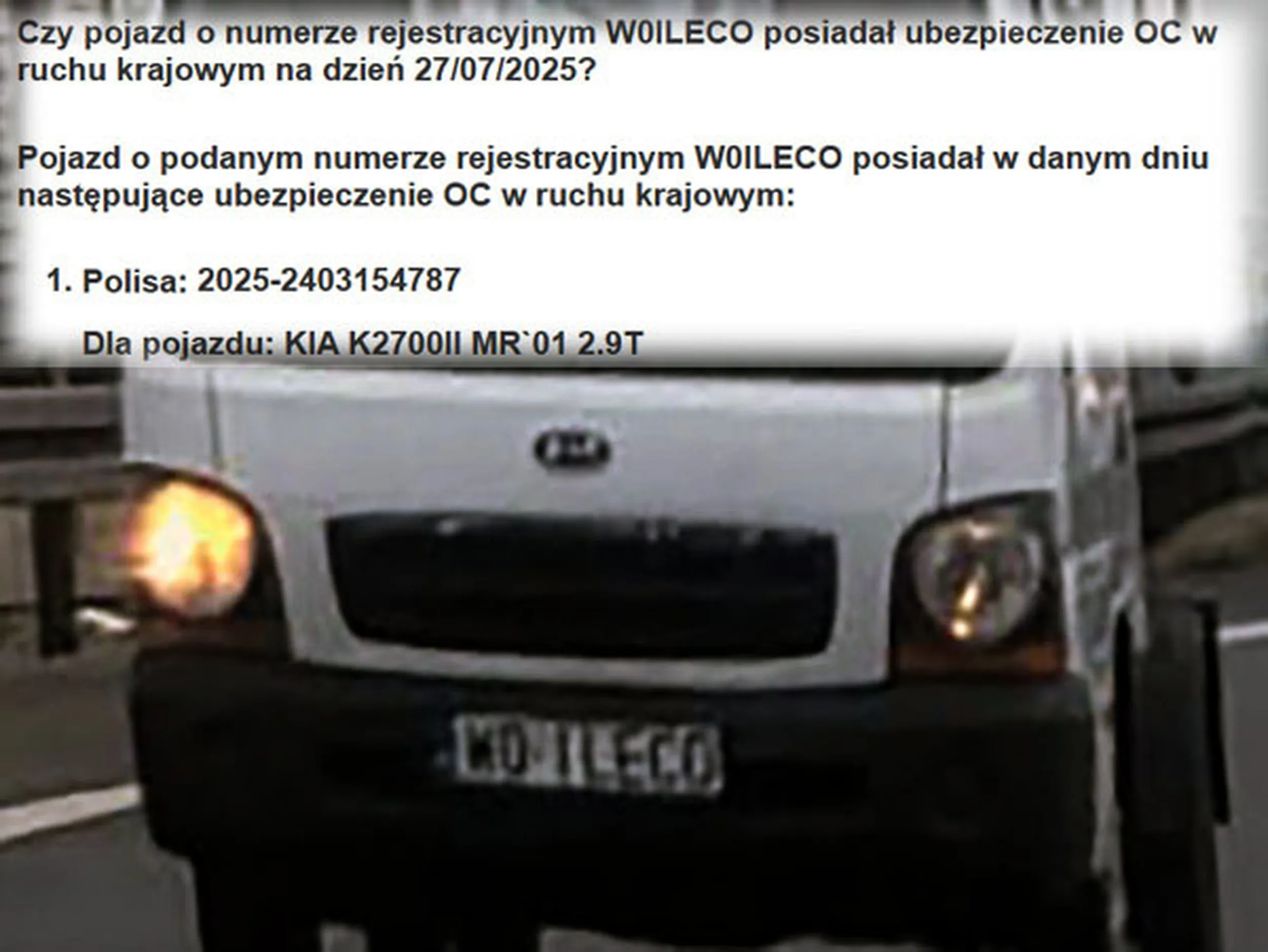 Fajny numer, blacha W0 ILECO