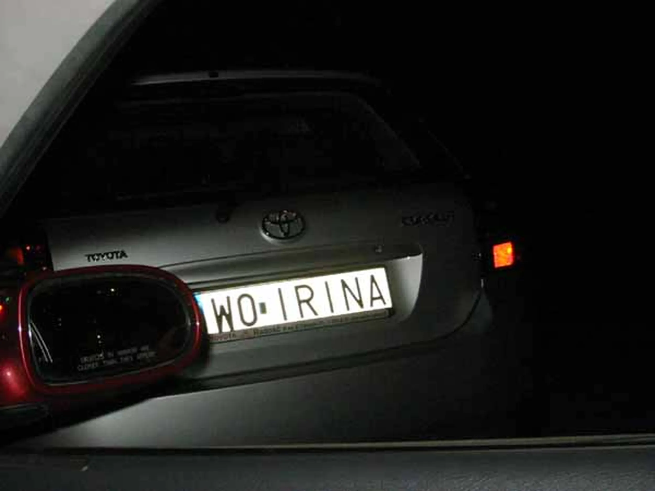 Fajny numer, blacha W0 IRINA