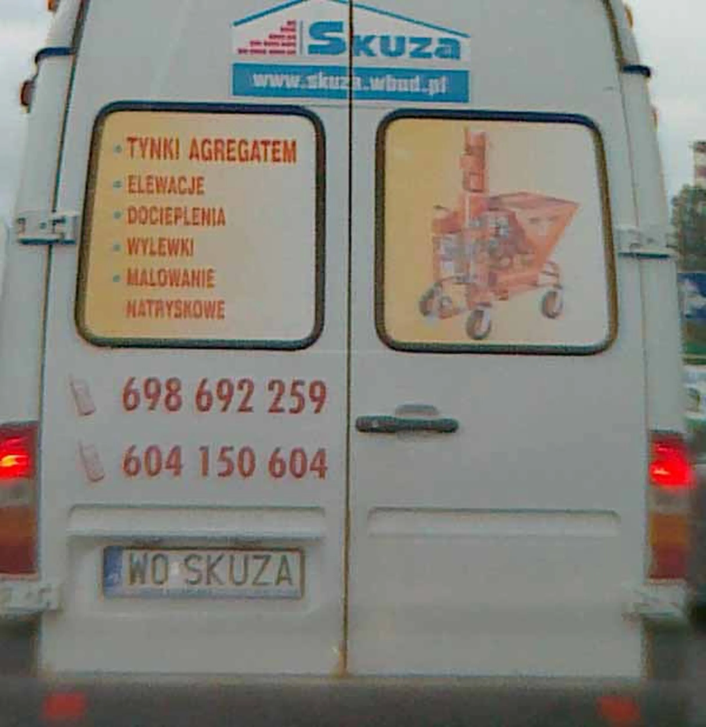 Fajny numer, blacha W0 SKUZA