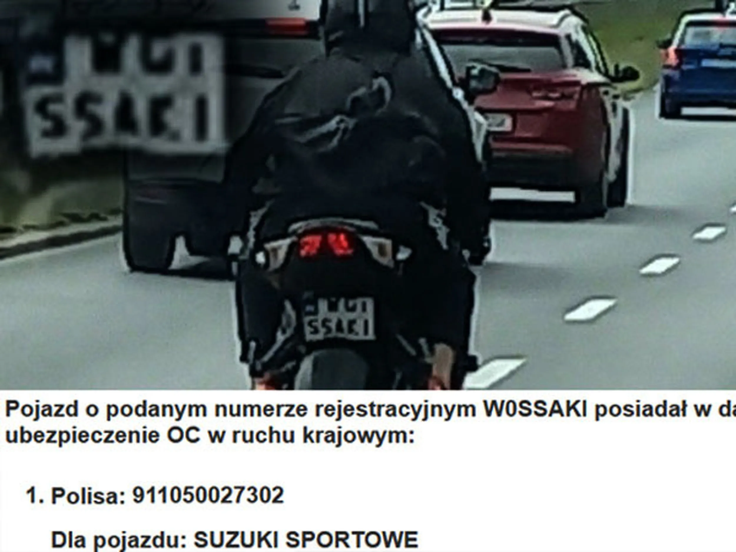 Fajny numer, blacha W0 SSAKI