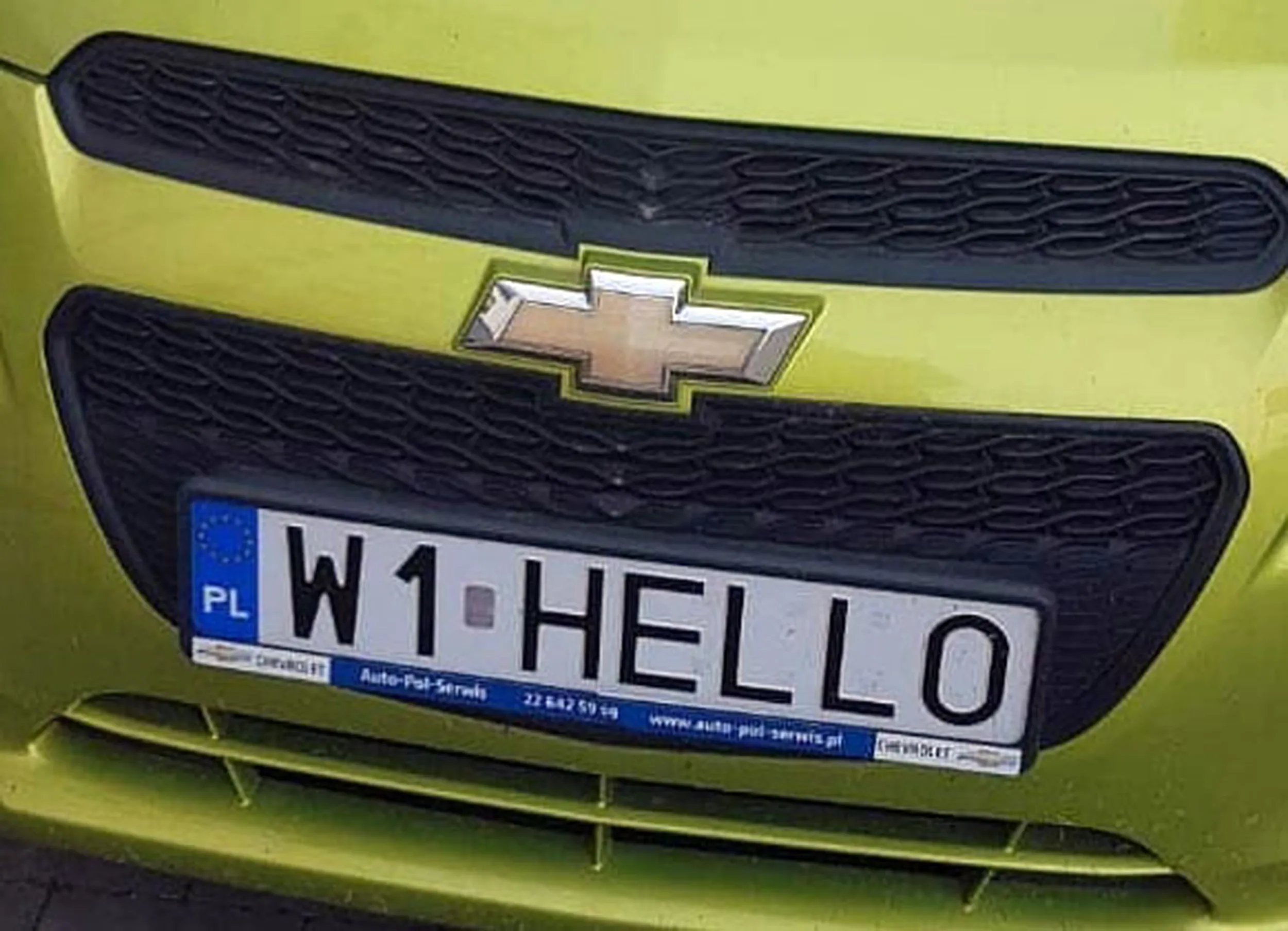 Fajny numer, blacha W1 HELLO