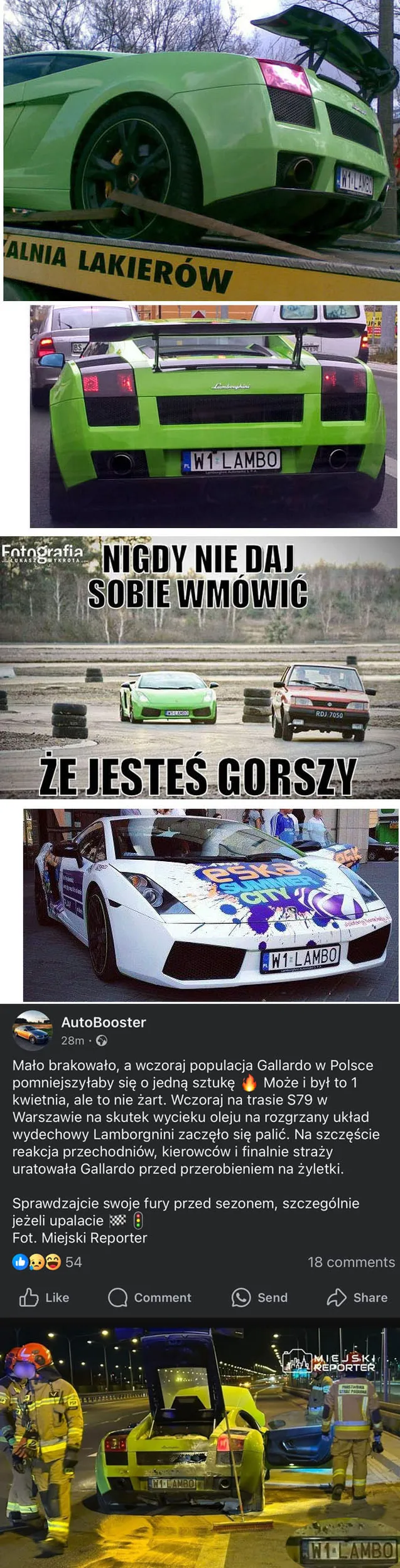 Fajny numer, blacha W1 LAMBO