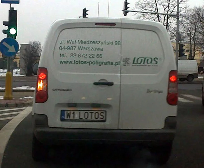 Fajny numer, blacha W1 LOTOS