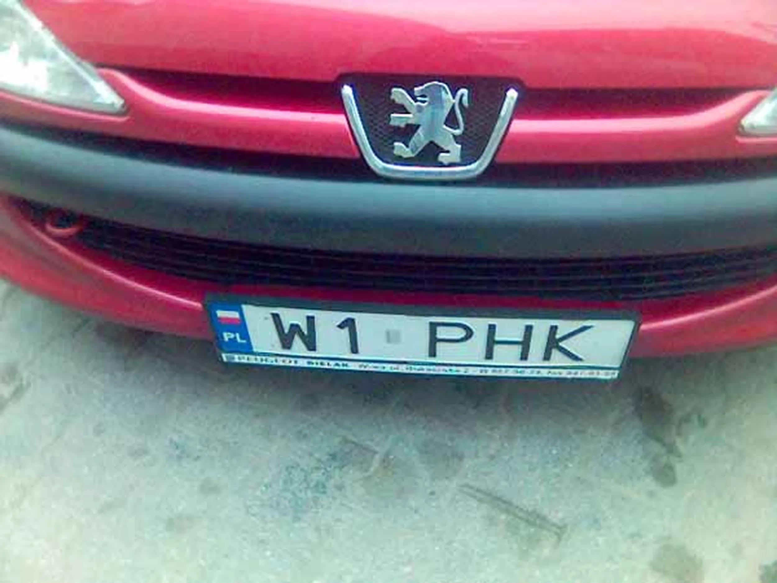 Fajny numer, blacha W1 PHK