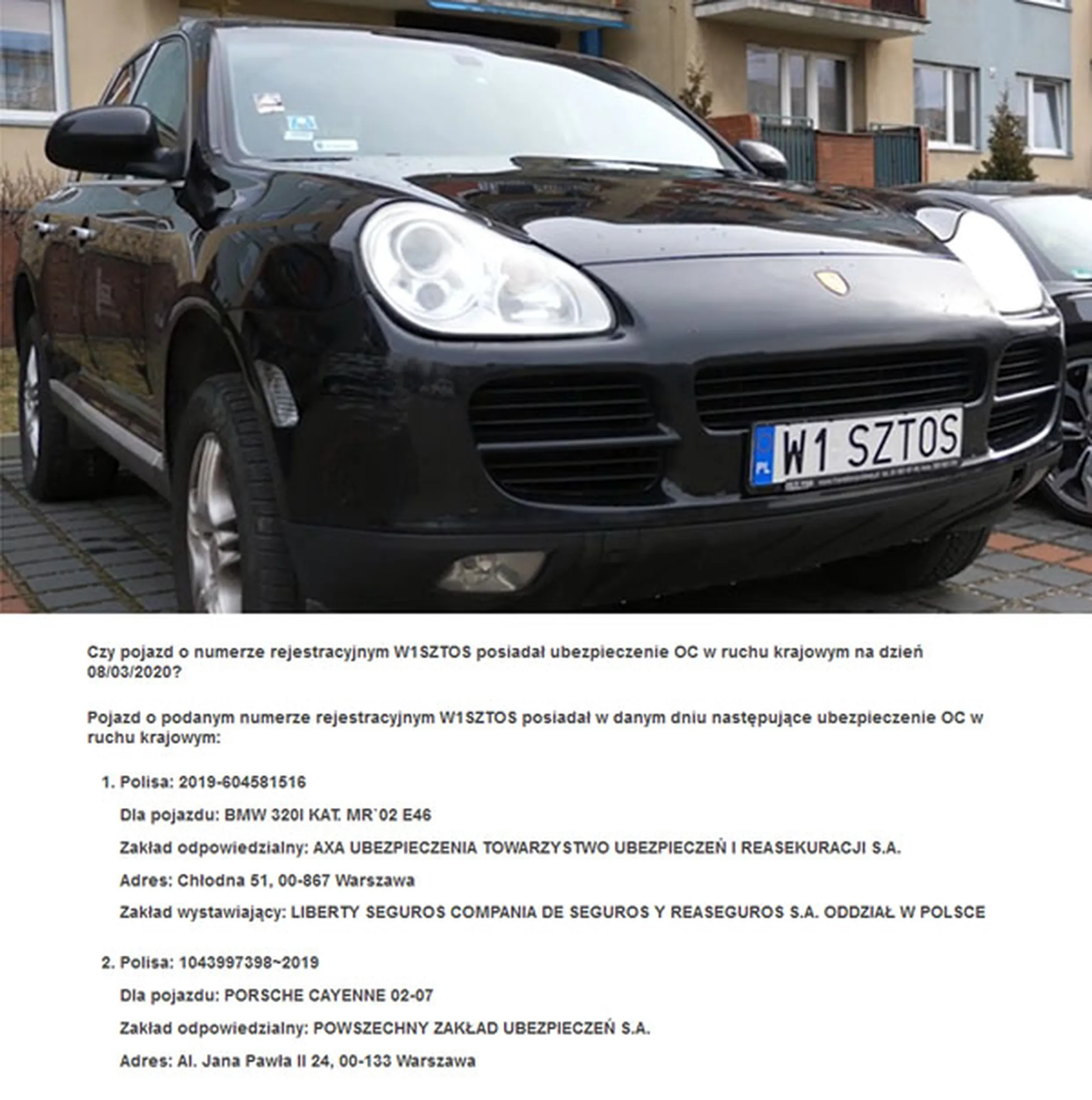 Fajny numer, blacha W1 SZTOS