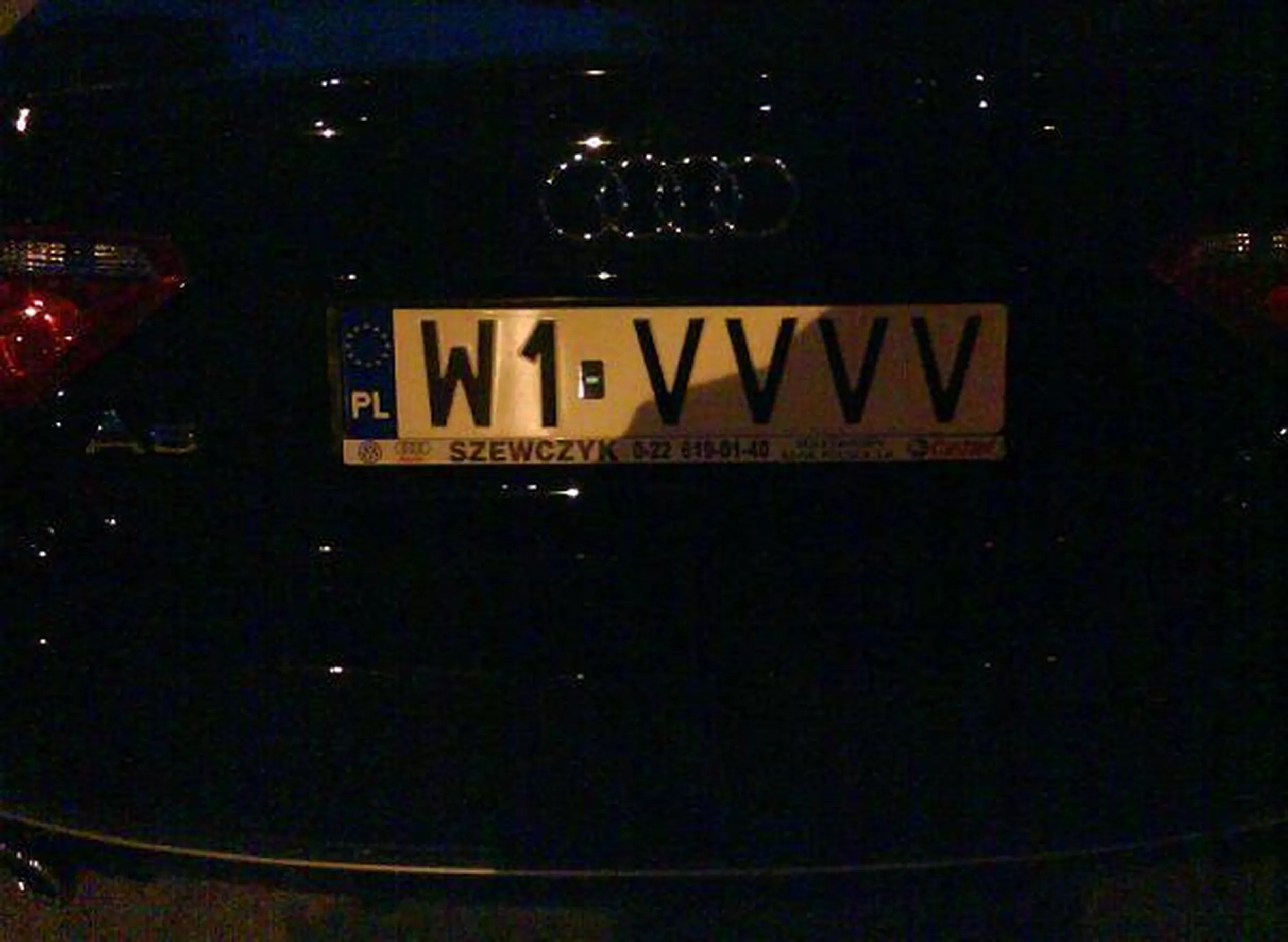 Fajny numer, blacha W1 VVVV