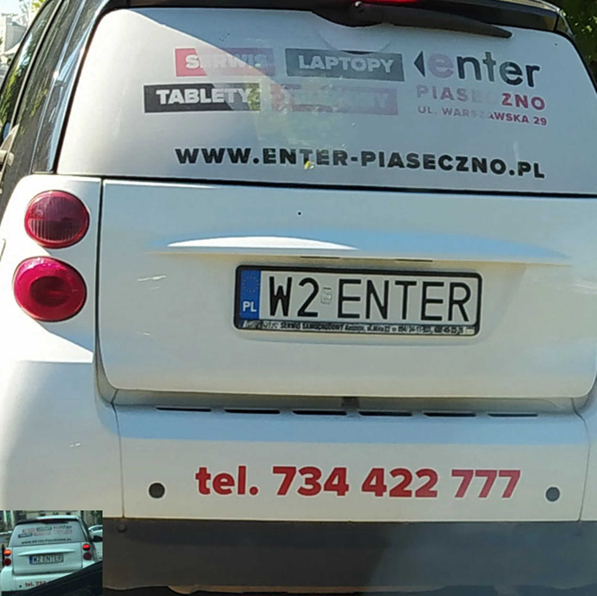 Fajny numer, blacha W2 ENTER