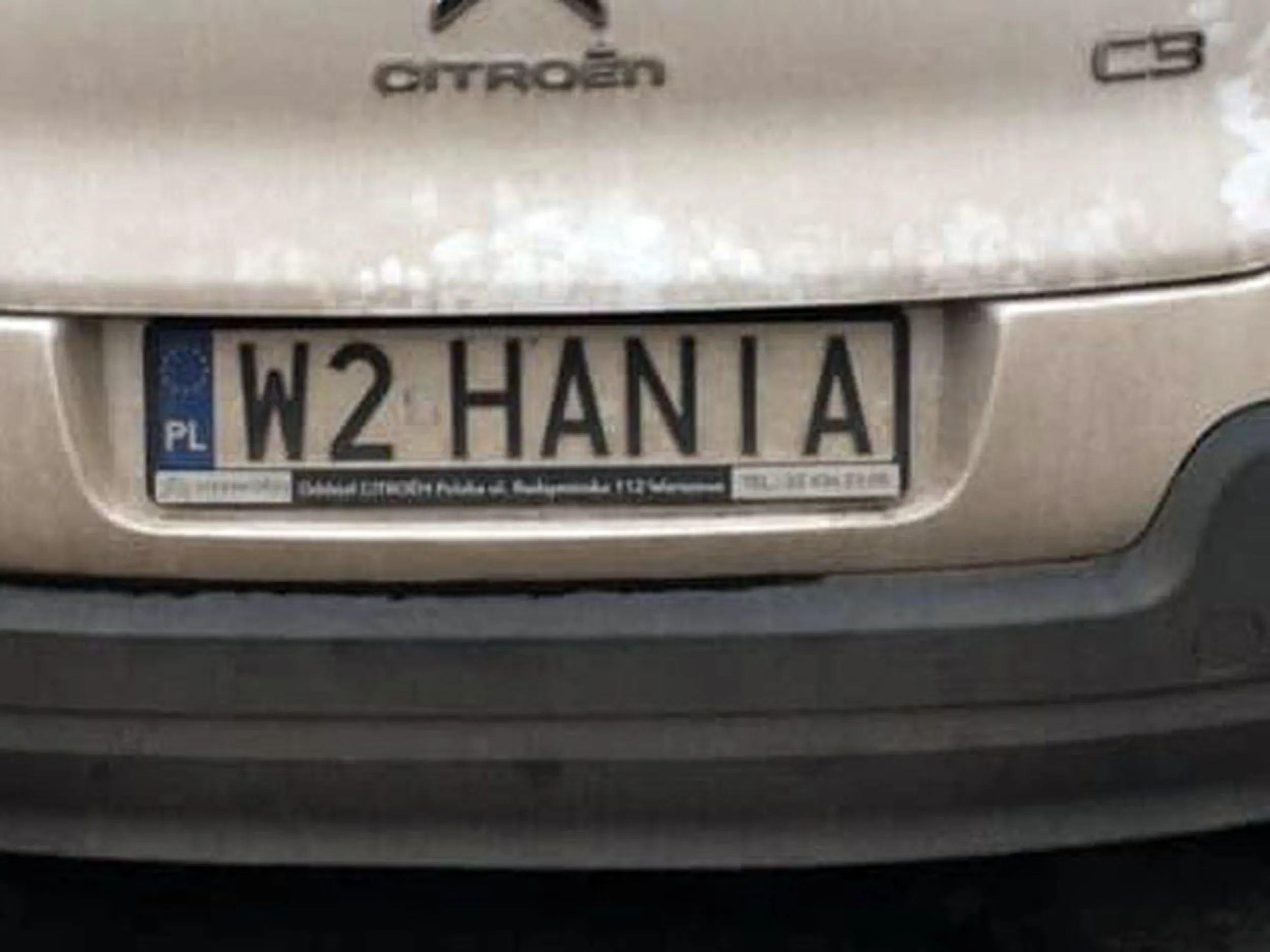 Fajny numer, blacha W2 HANIA