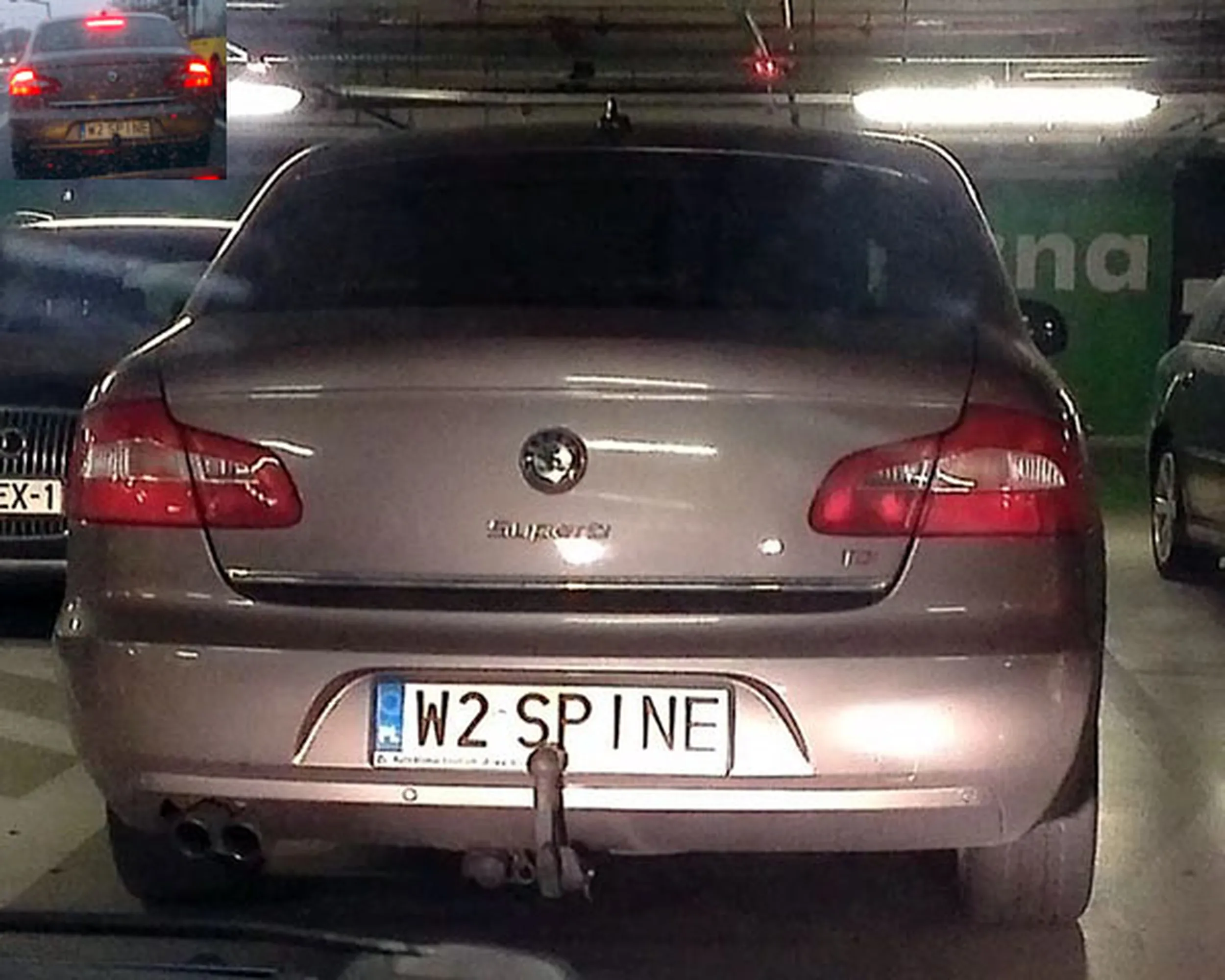 Fajny numer, blacha W2 SPINE