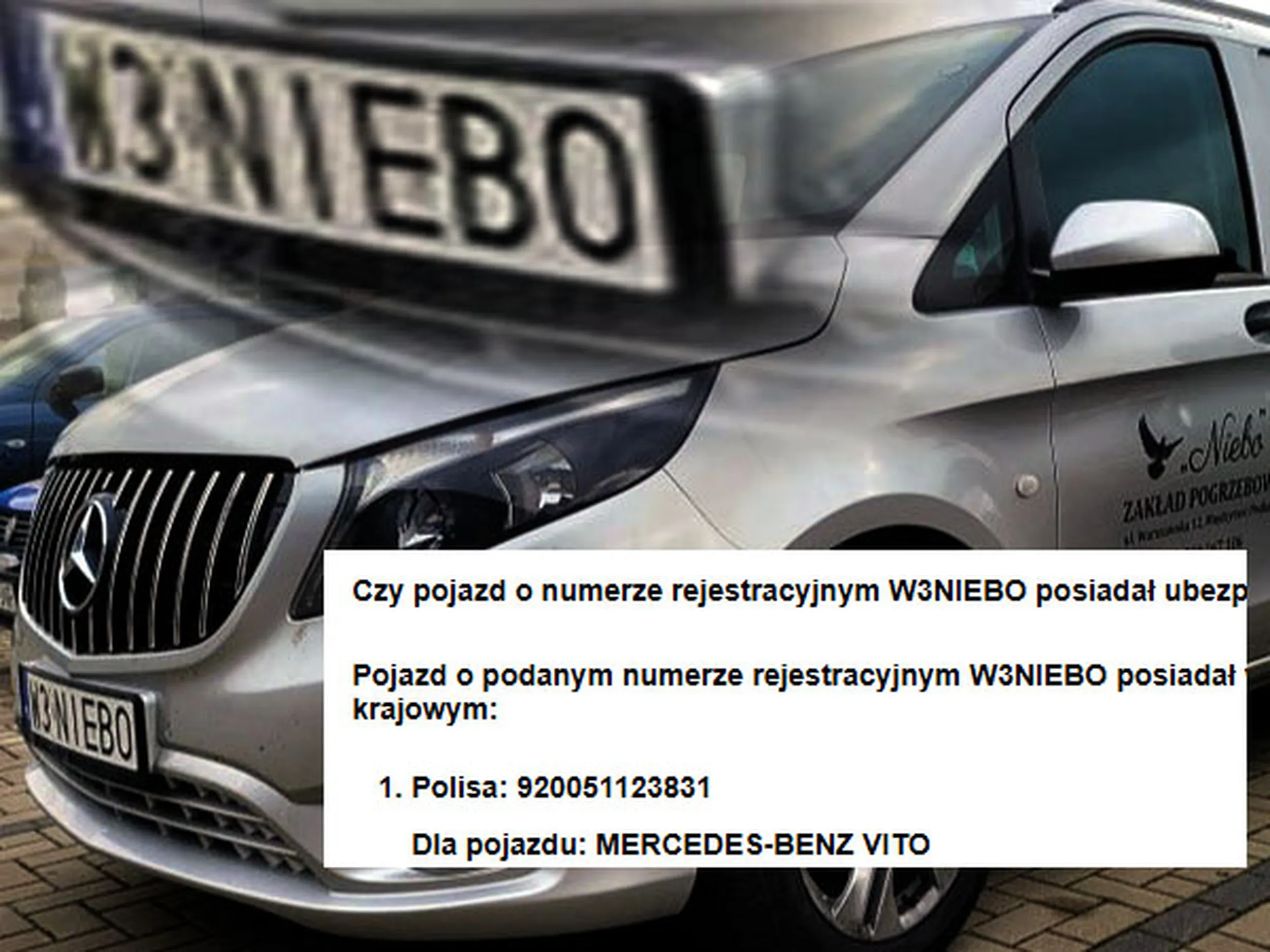 Fajny numer, blacha W3 NIEBO