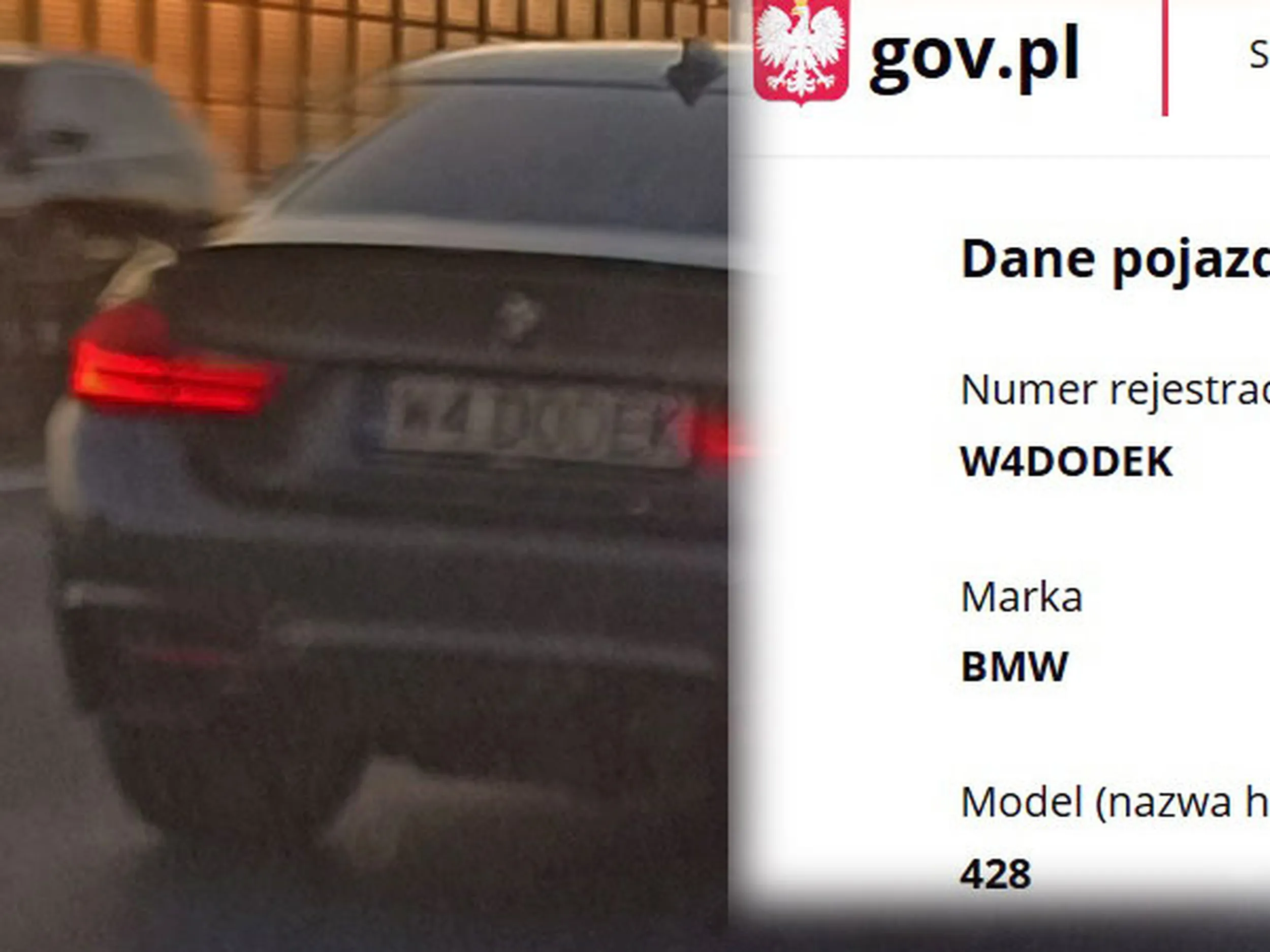 Fajny numer, blacha W4 DODEK