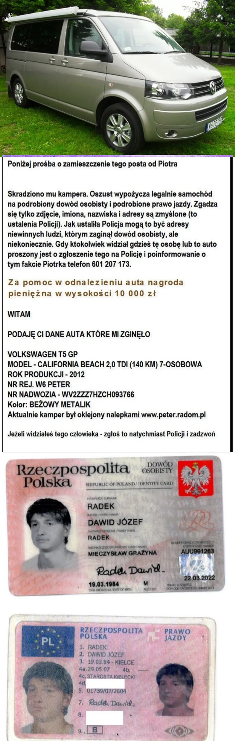 Fajny numer, blacha W6 PETER