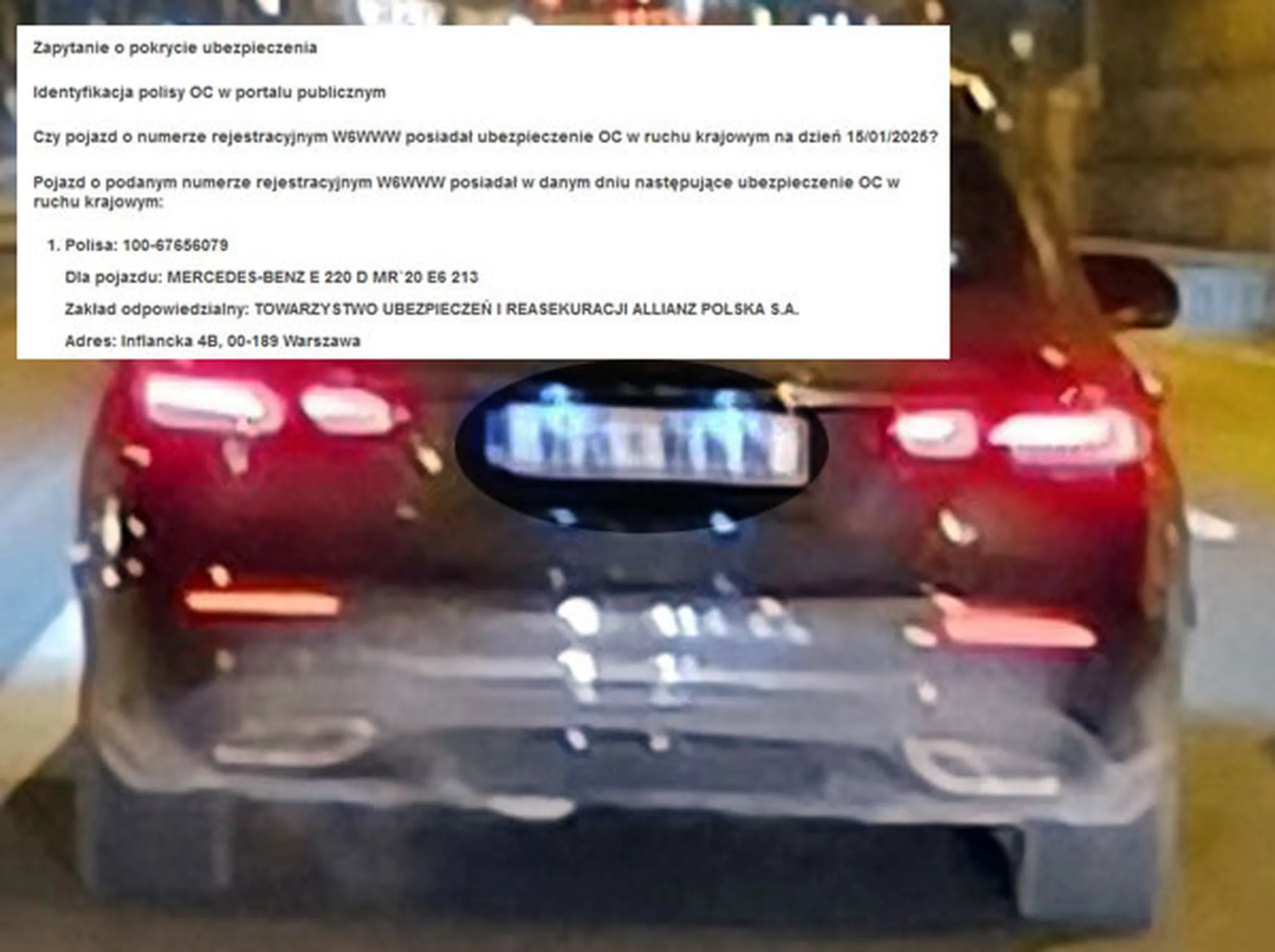 Fajny numer, blacha W6 WWW