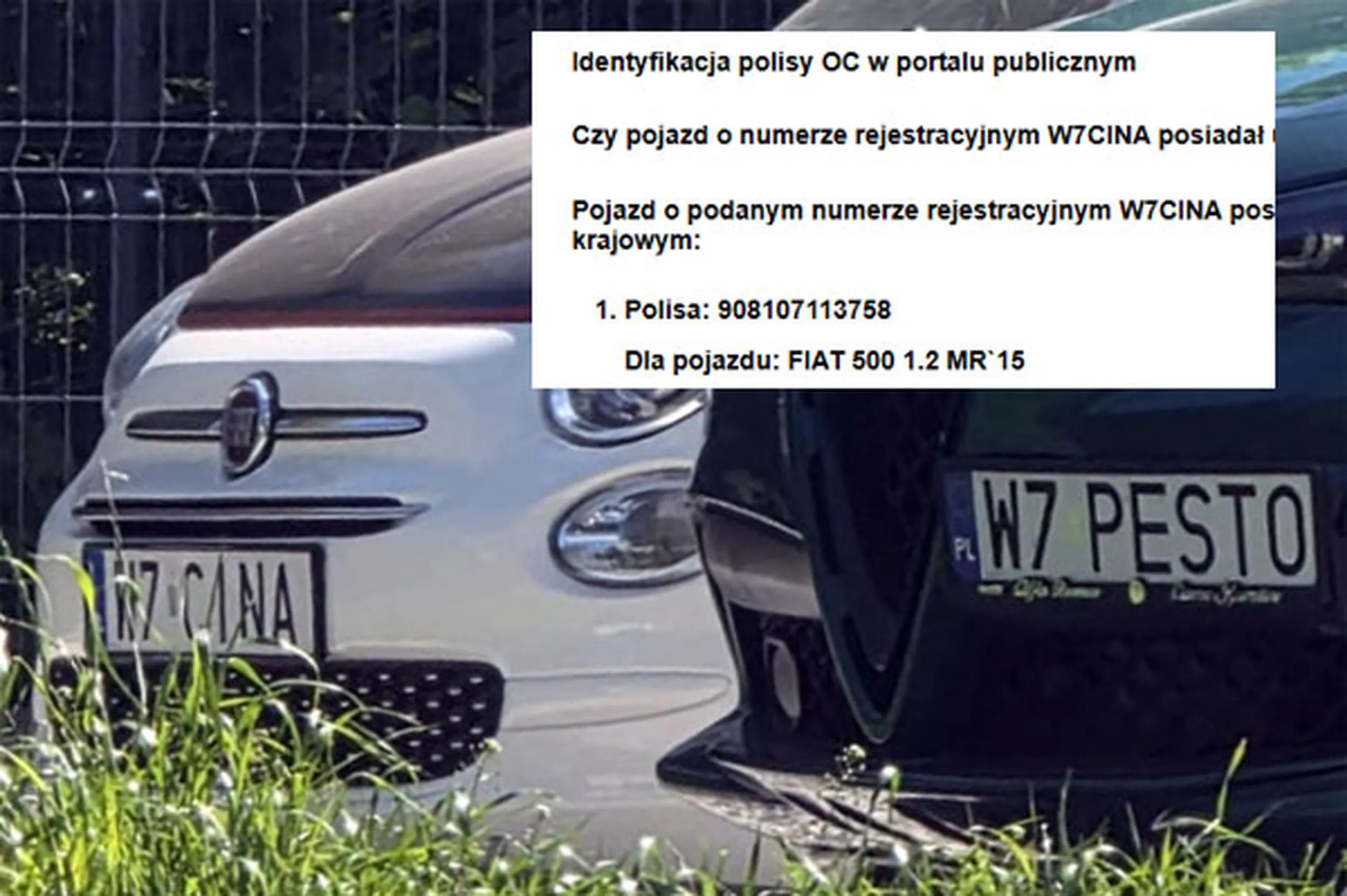 Fajny numer, blacha W7 CINA