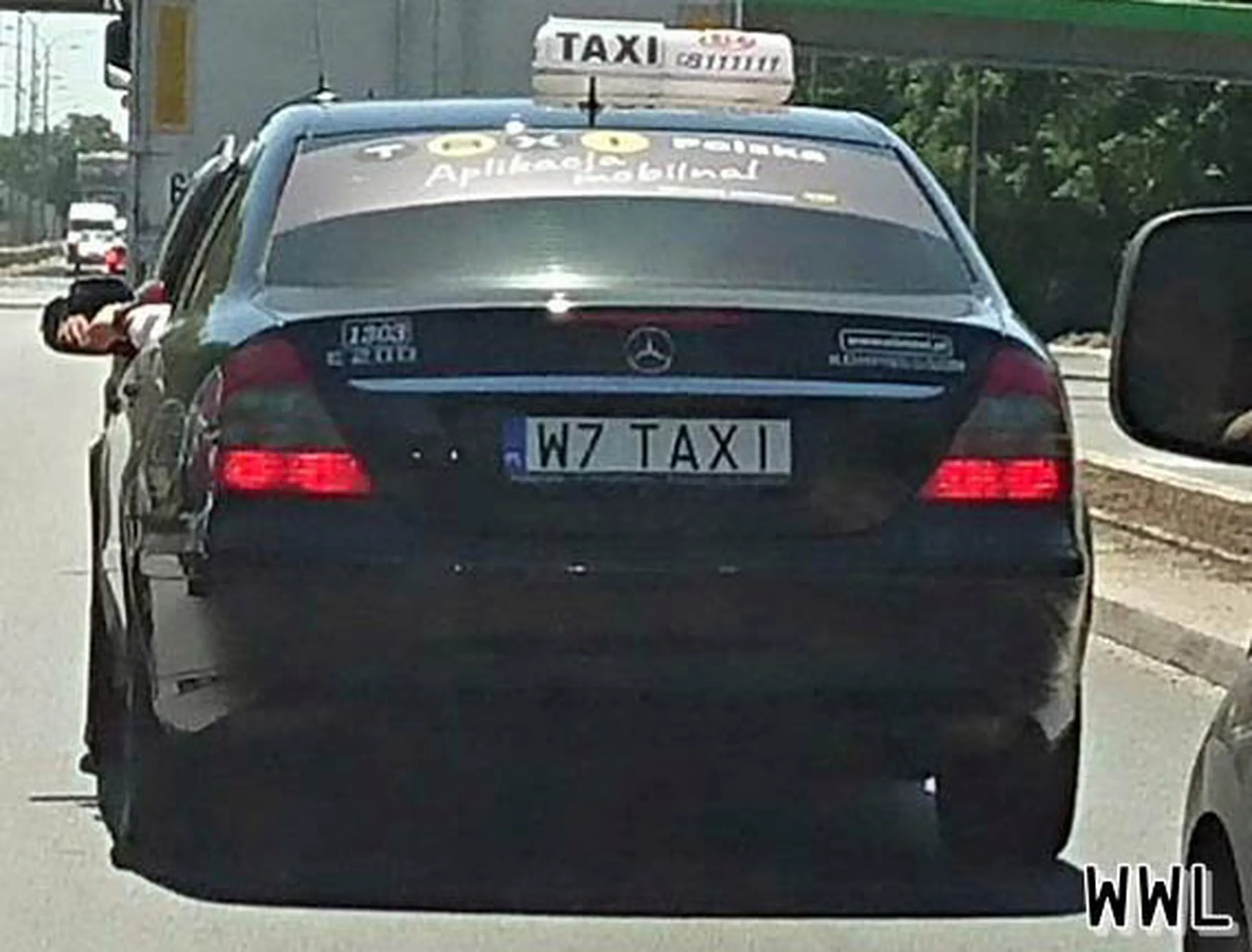 Fajny numer, blacha W7 TAXI