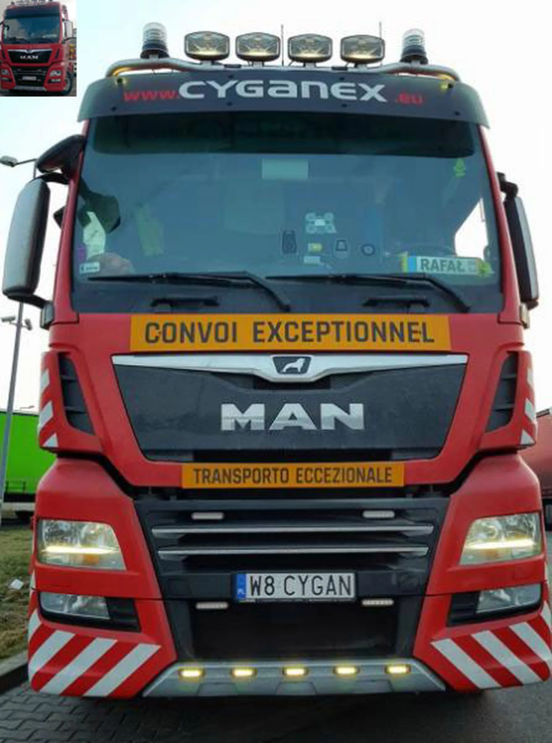 Fajny numer, blacha W8 CYGAN