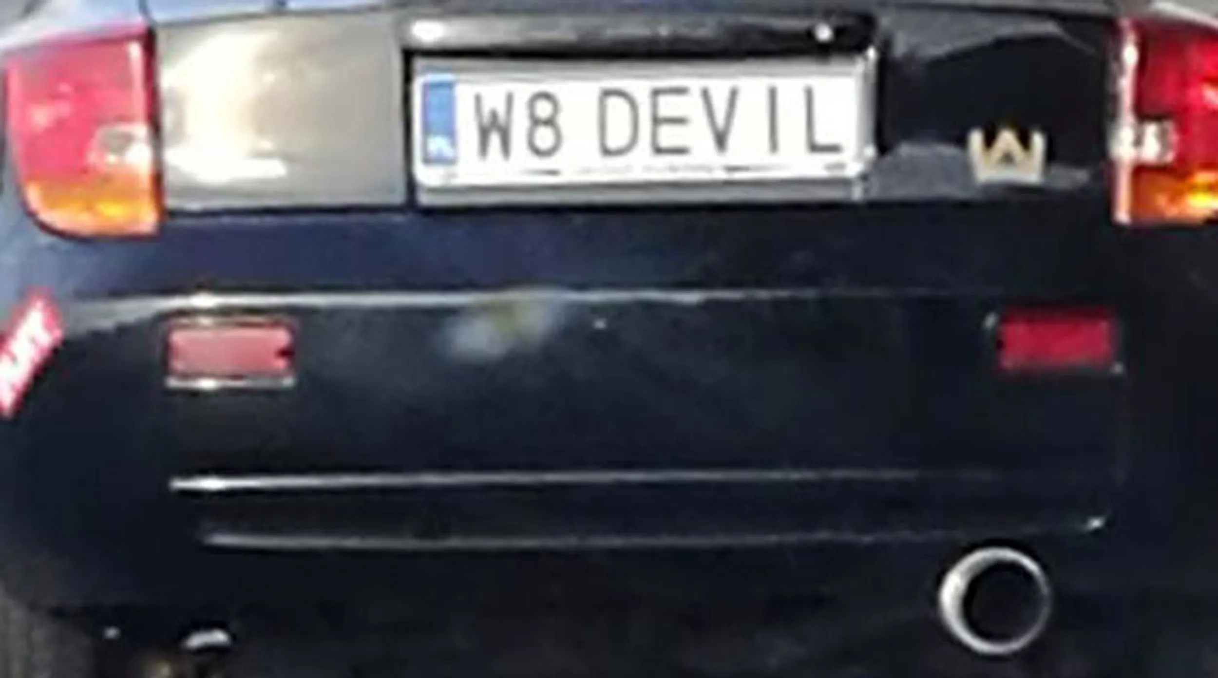 Fajny numer, blacha W8 DEVIL