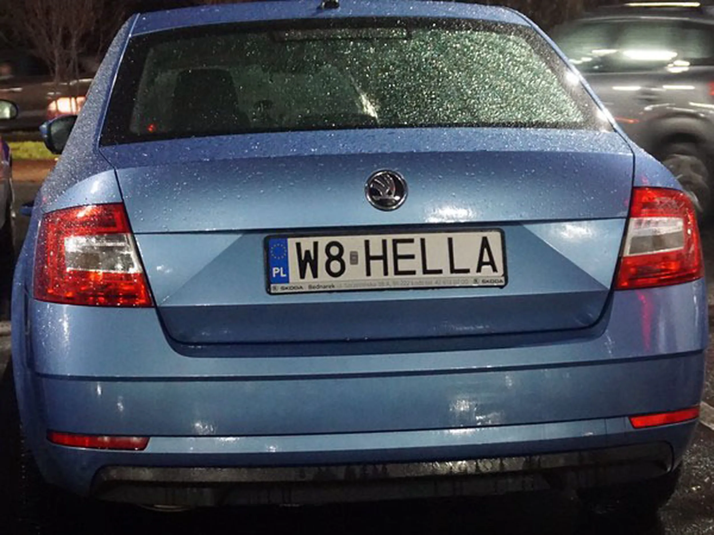 Fajny numer, blacha W8 HELLA