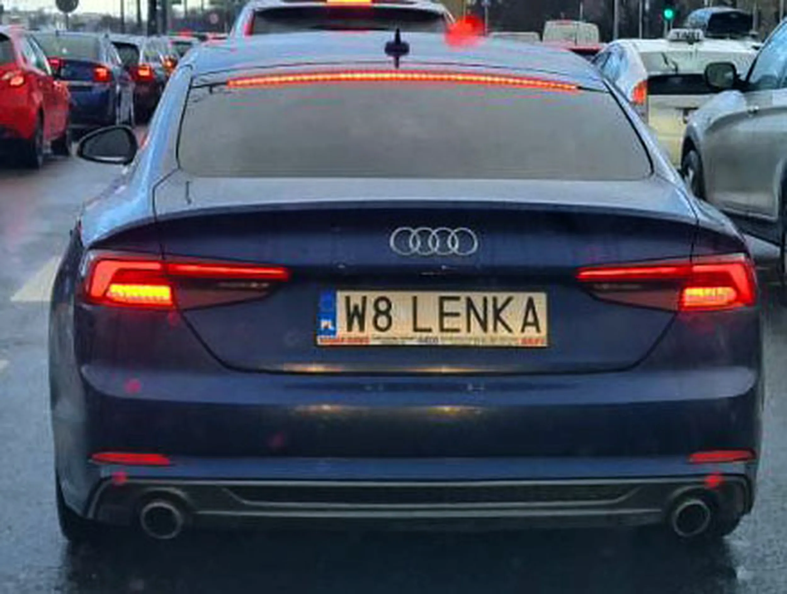 Fajny numer, blacha W8 LENKA