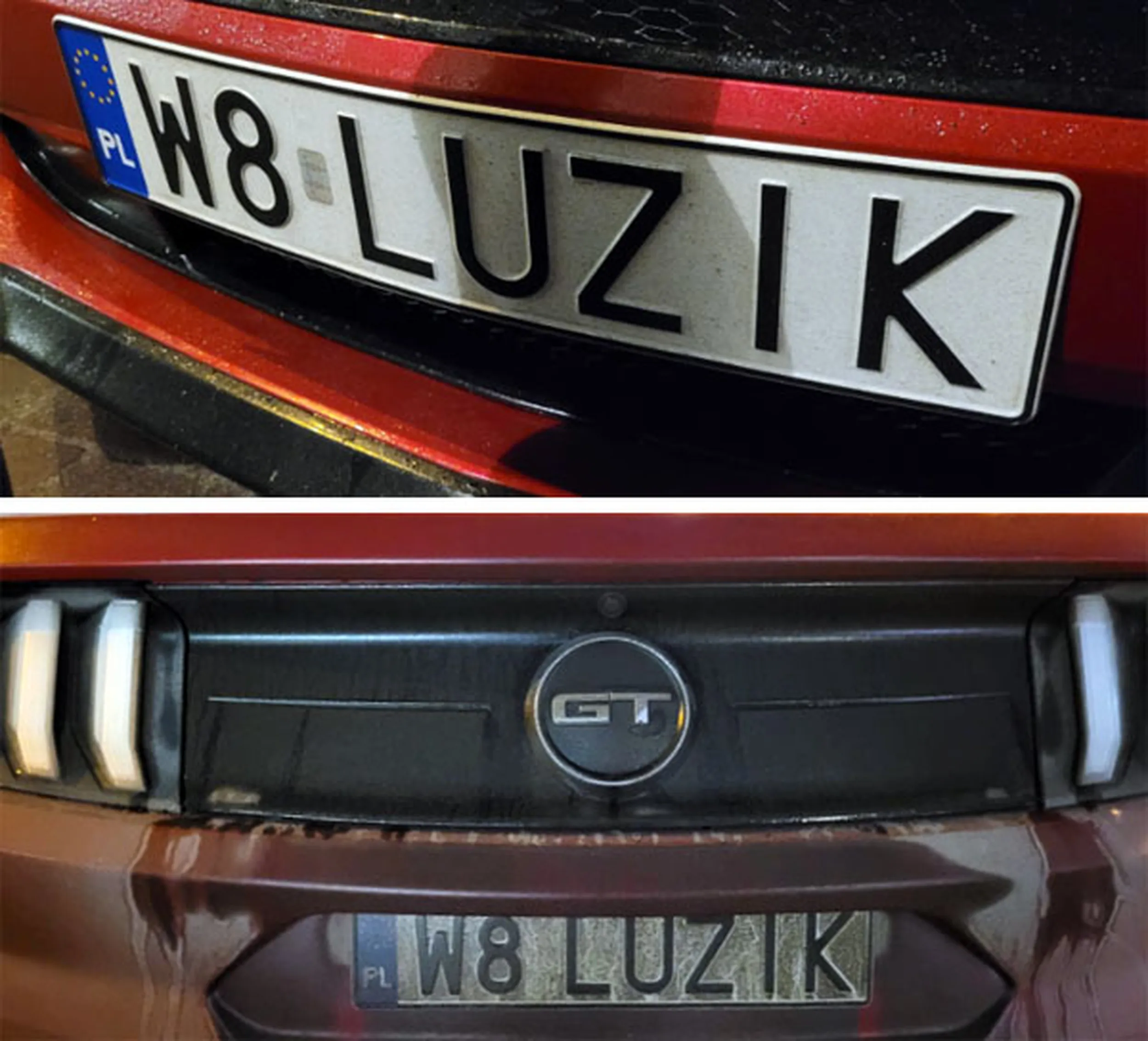 Fajny numer, blacha W8 LUZIK