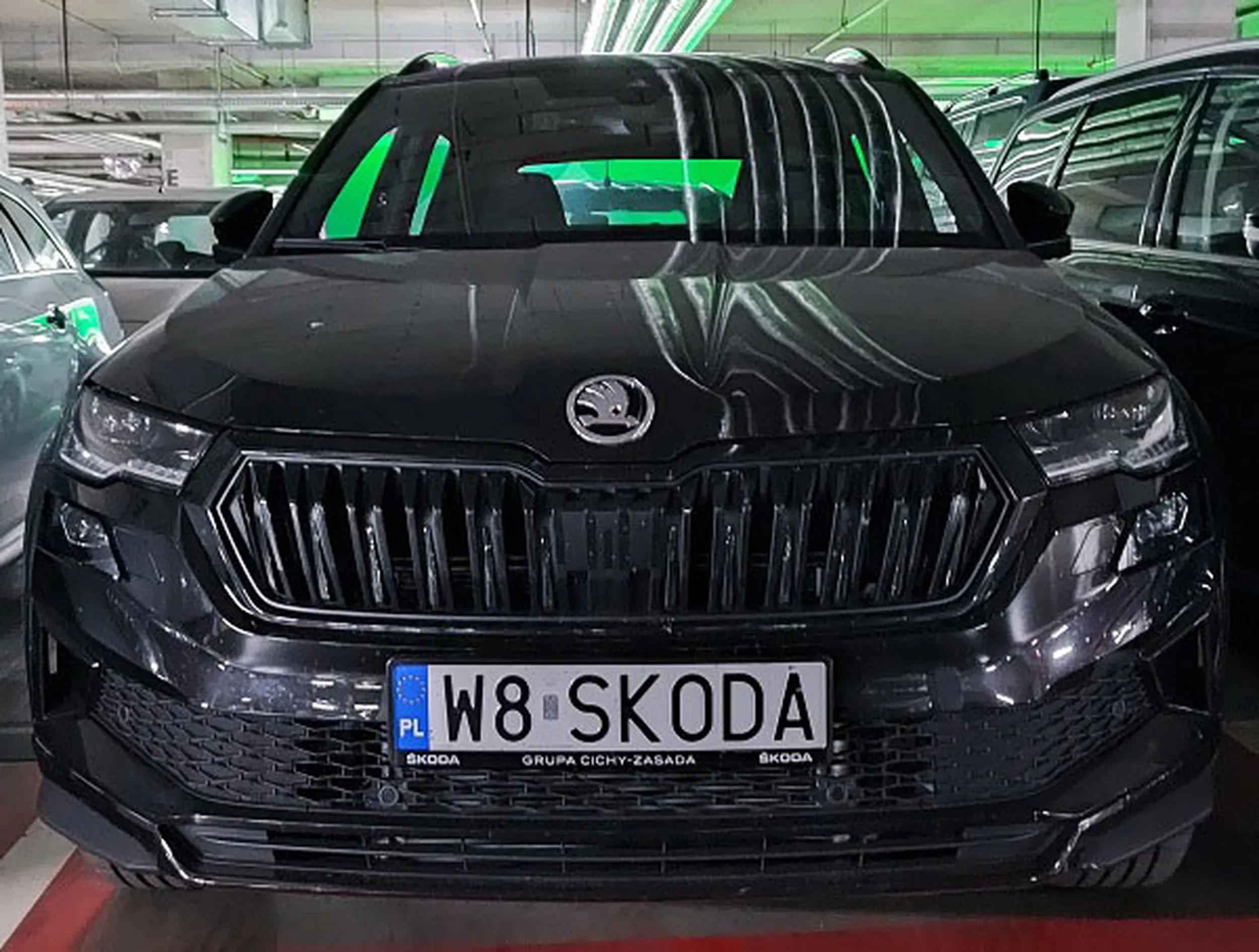Fajny numer, blacha W8 SKODA