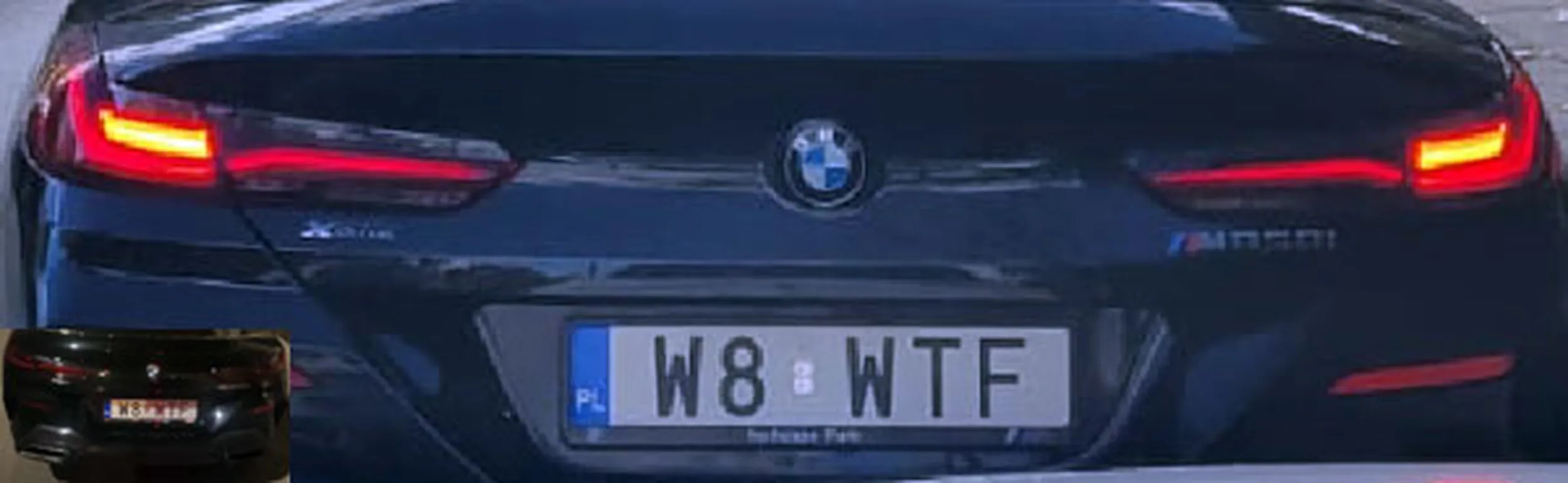 Fajny numer, blacha W8 WTF