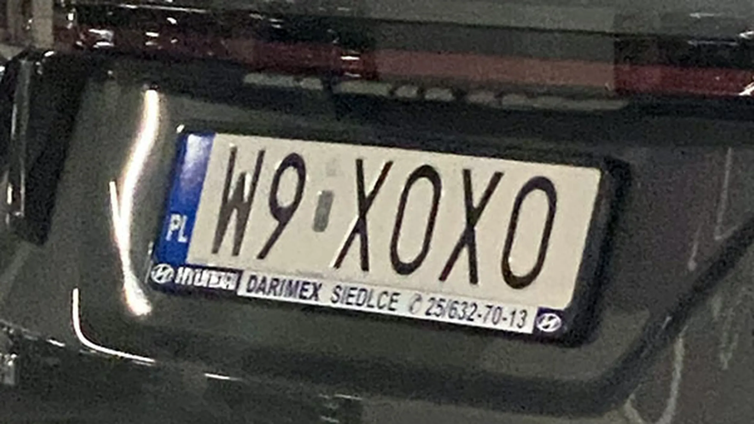 Fajny numer, blacha W9 XOXO