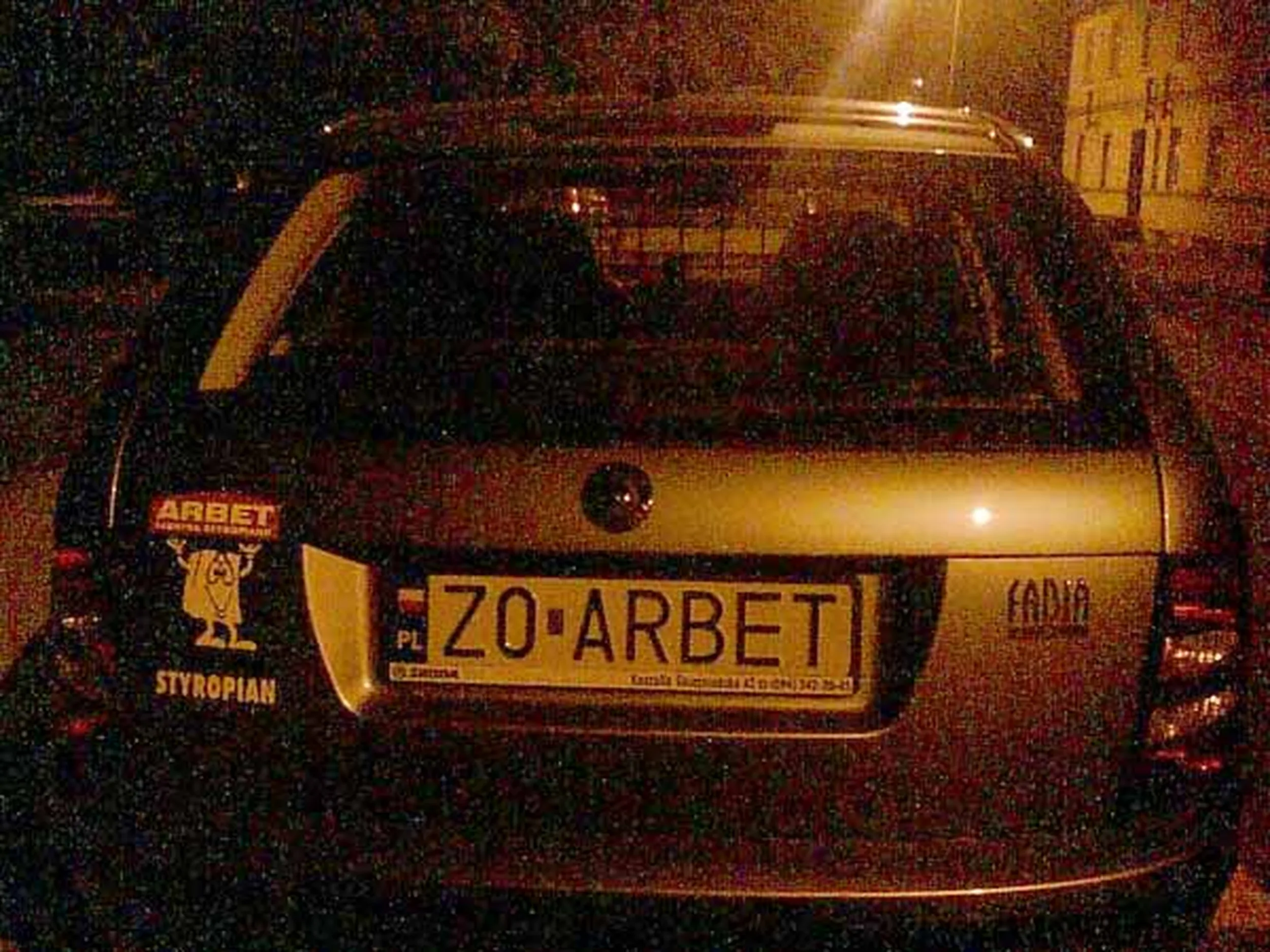 Fajny numer, blacha Z0 ARBET