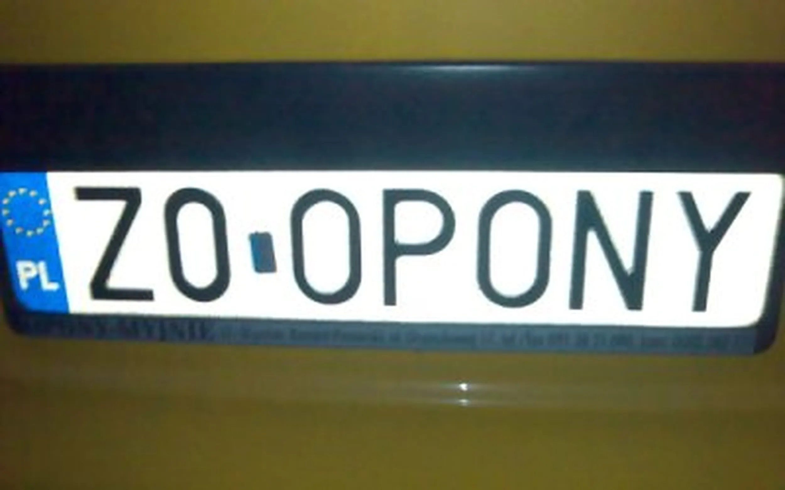 Fajny numer, blacha Z0 OPONY