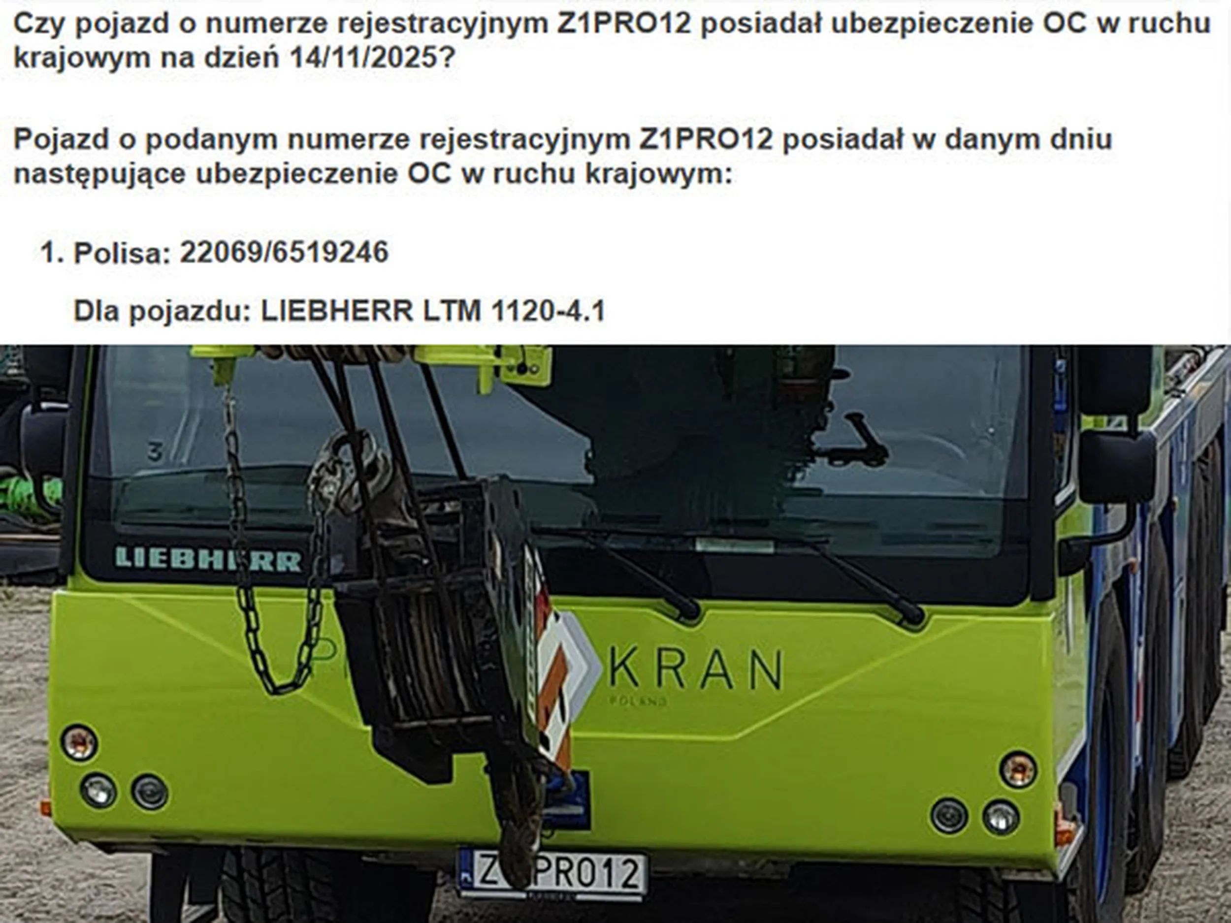 Fajny numer, blacha Z1 PRO12