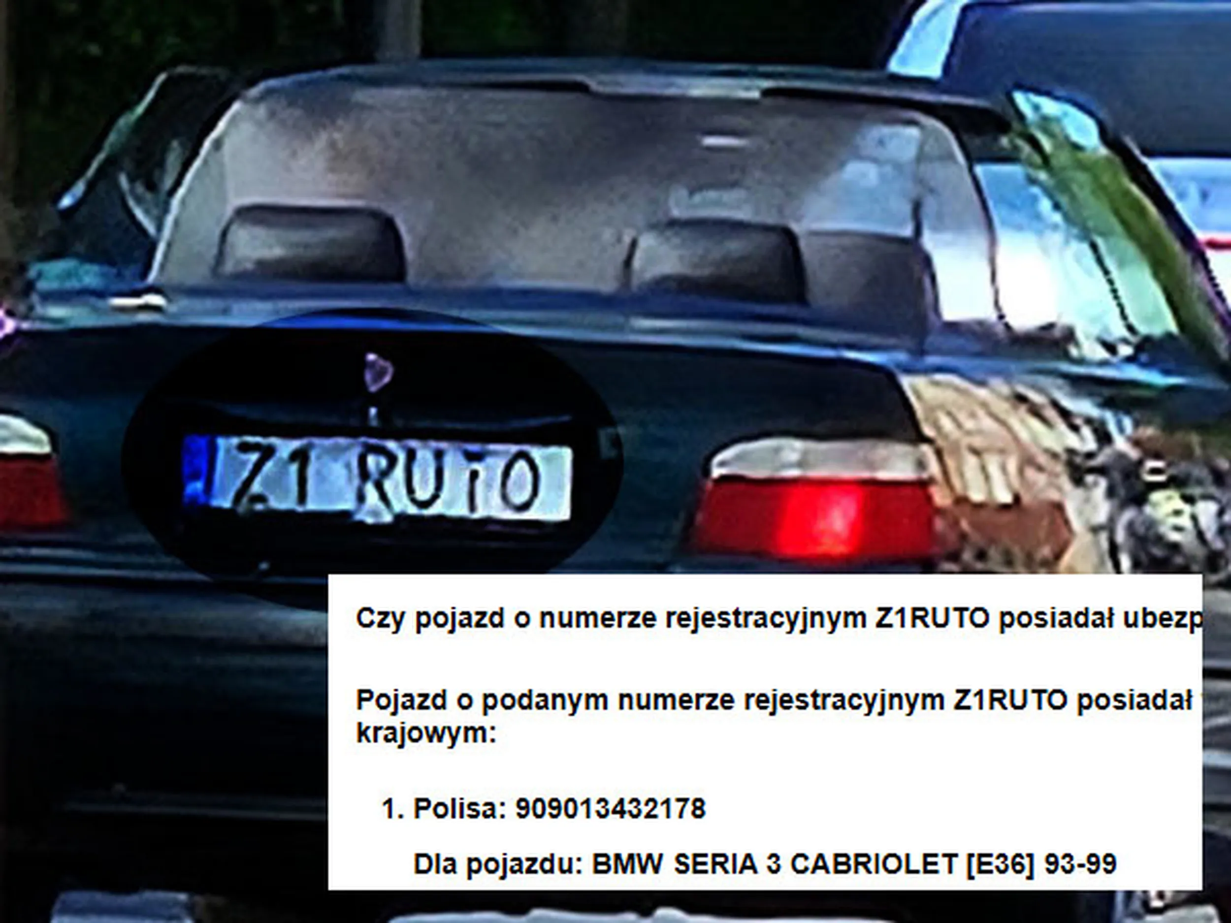 Fajny numer, blacha Z1 RUTO